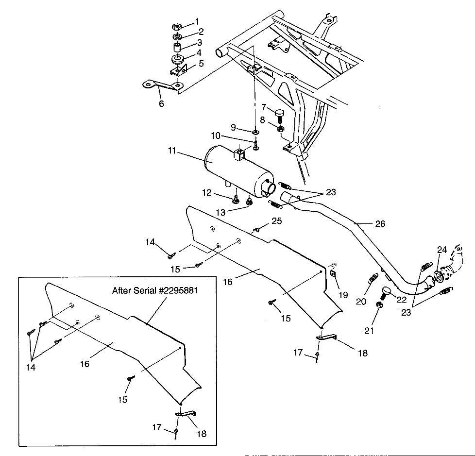 Part Number : 1260630-029 HEADPIPE WELD BLK.