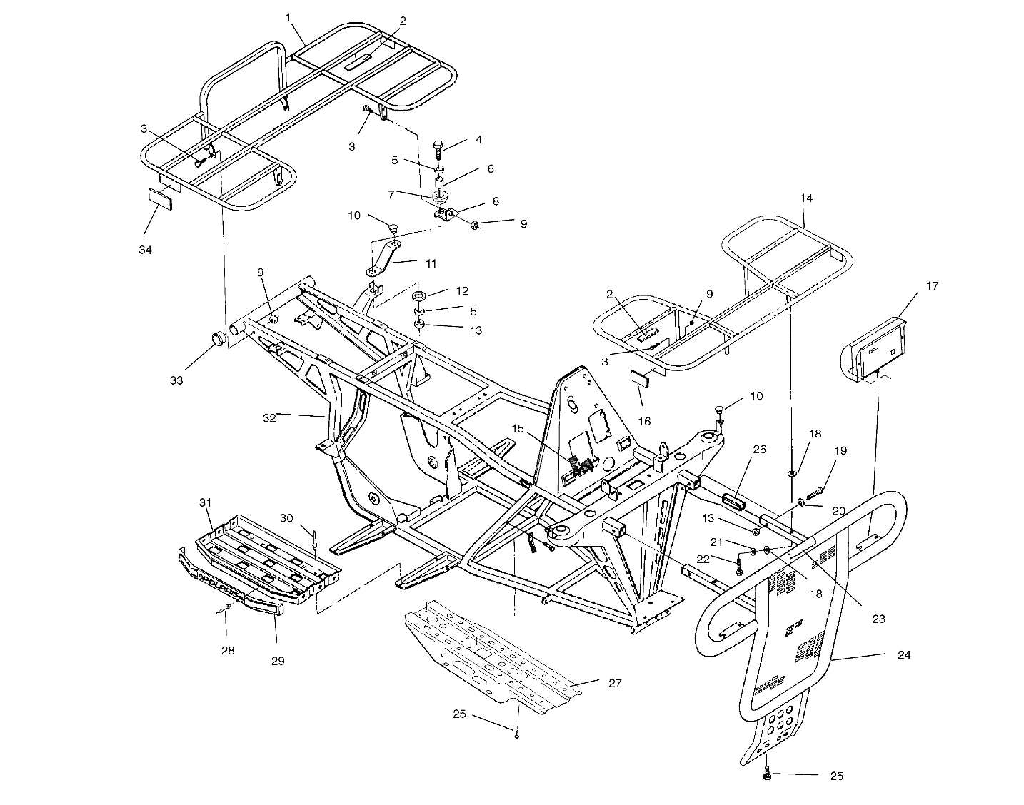 Part Number : 1040320-067 FRAME MAIN (4X4) BLK.