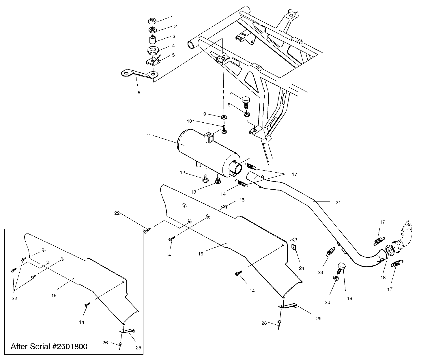 Part Number : 1260629-029 EXHAUST WELD BLK.