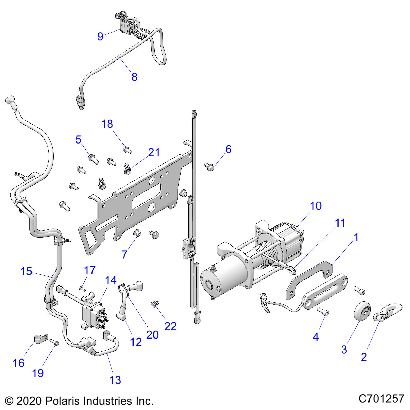 Foto diagrama Polaris que contem a peça 4017200