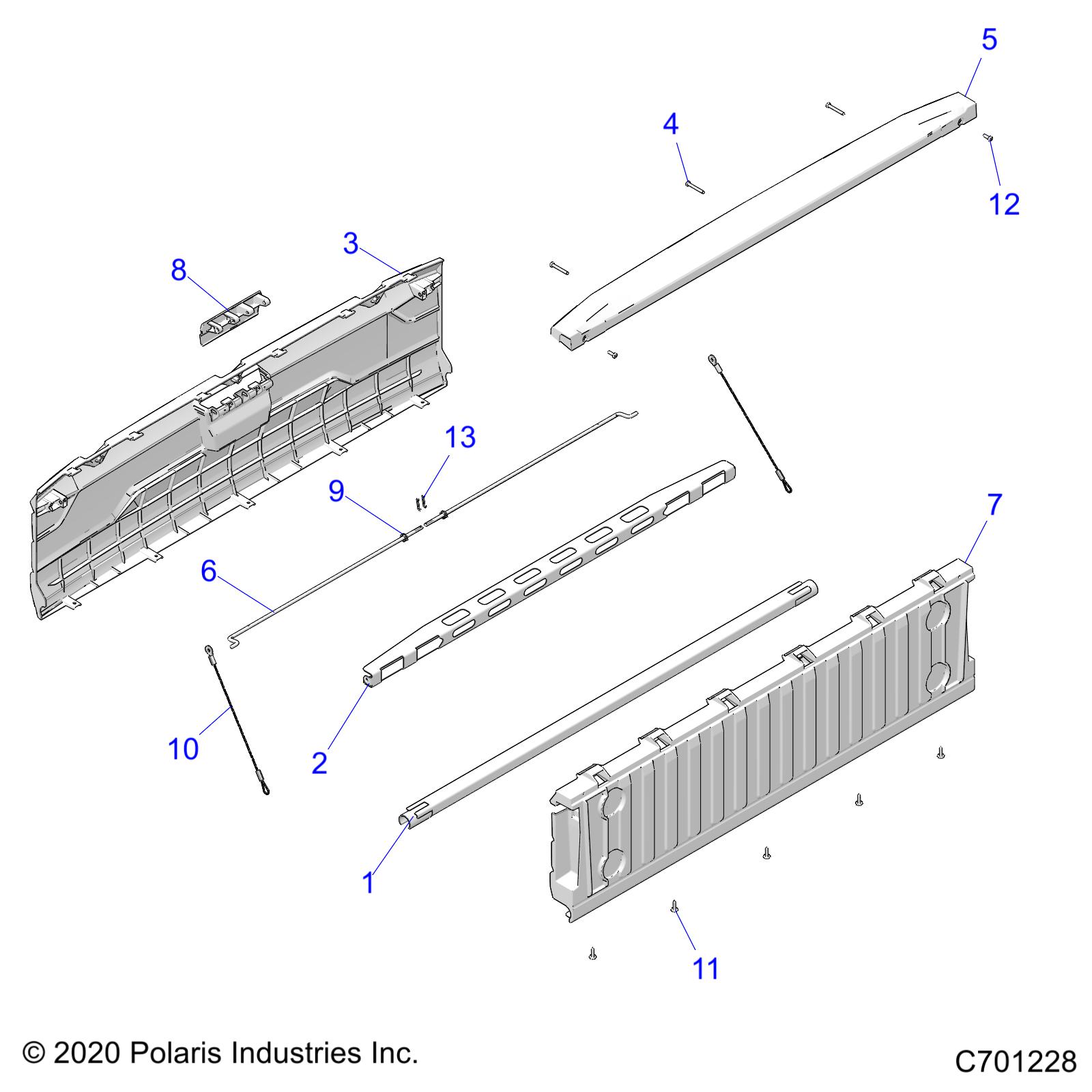 Part Number : 5457283-070 HANDLE-TAILGATE LATCH