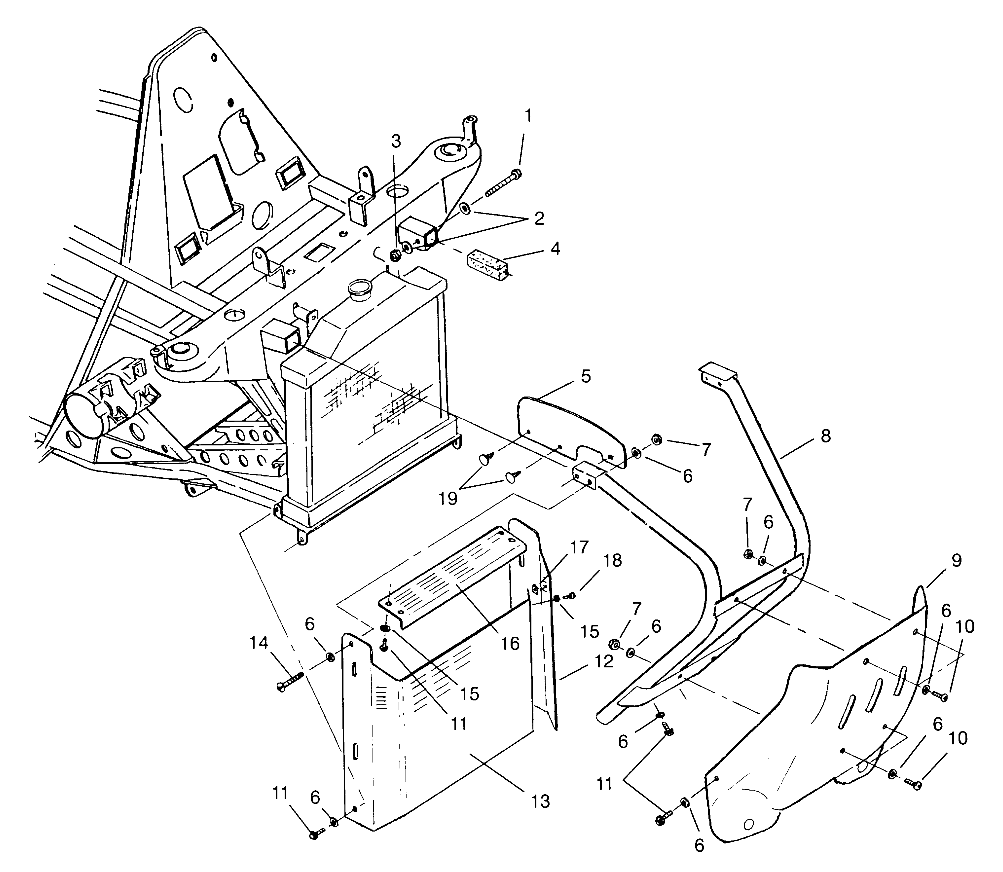 Part Number : 5240869-067 SHIELD LH RAD.SIDE BLK.