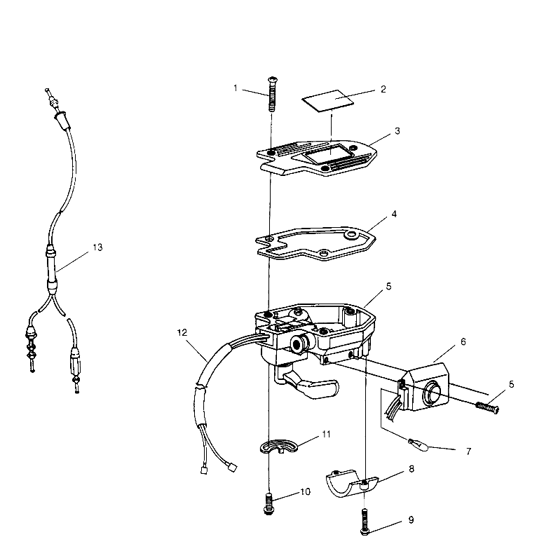 Part Number : 7080576 THROTTLE CABLE