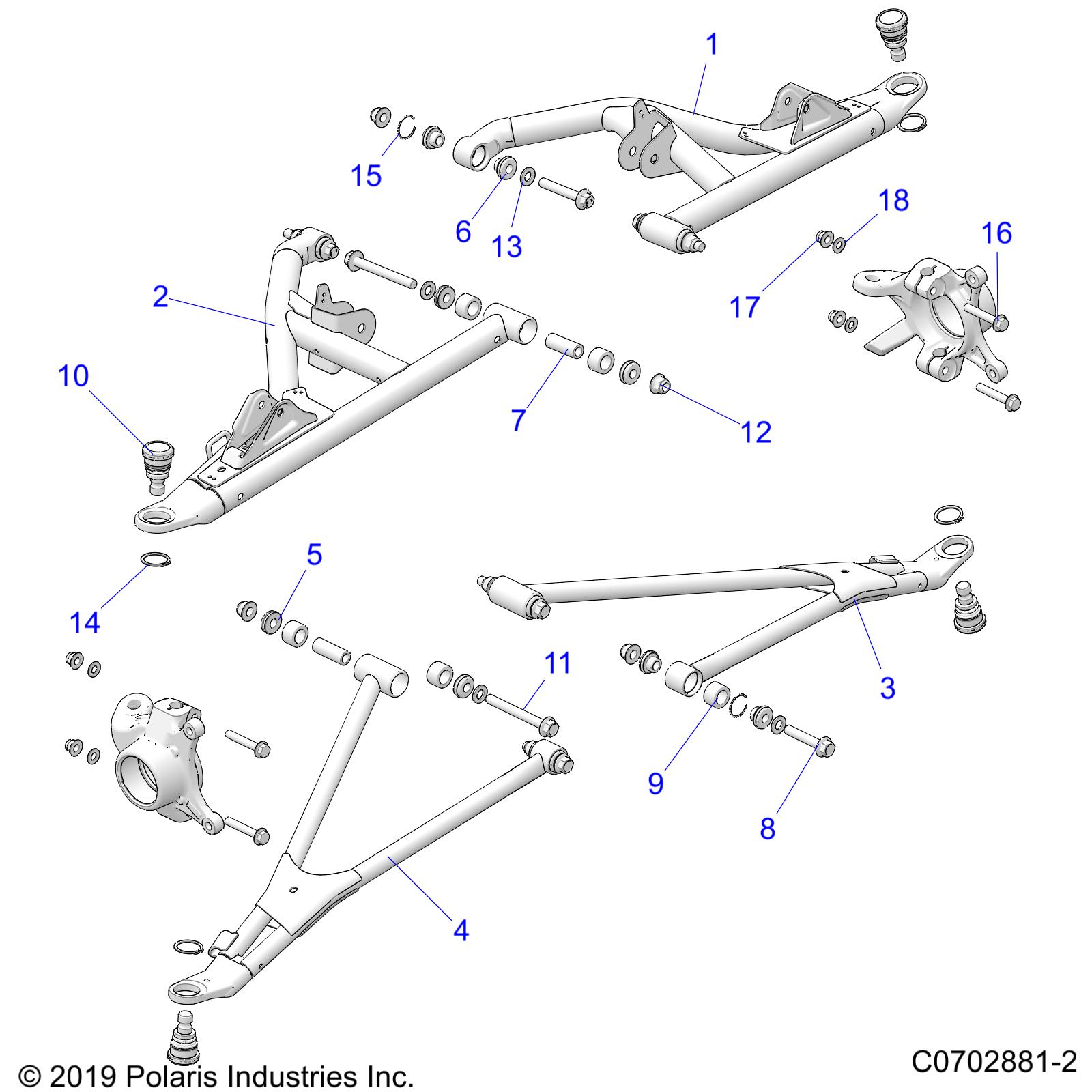 Foto diagrama Polaris que contem a peça 1544336-751