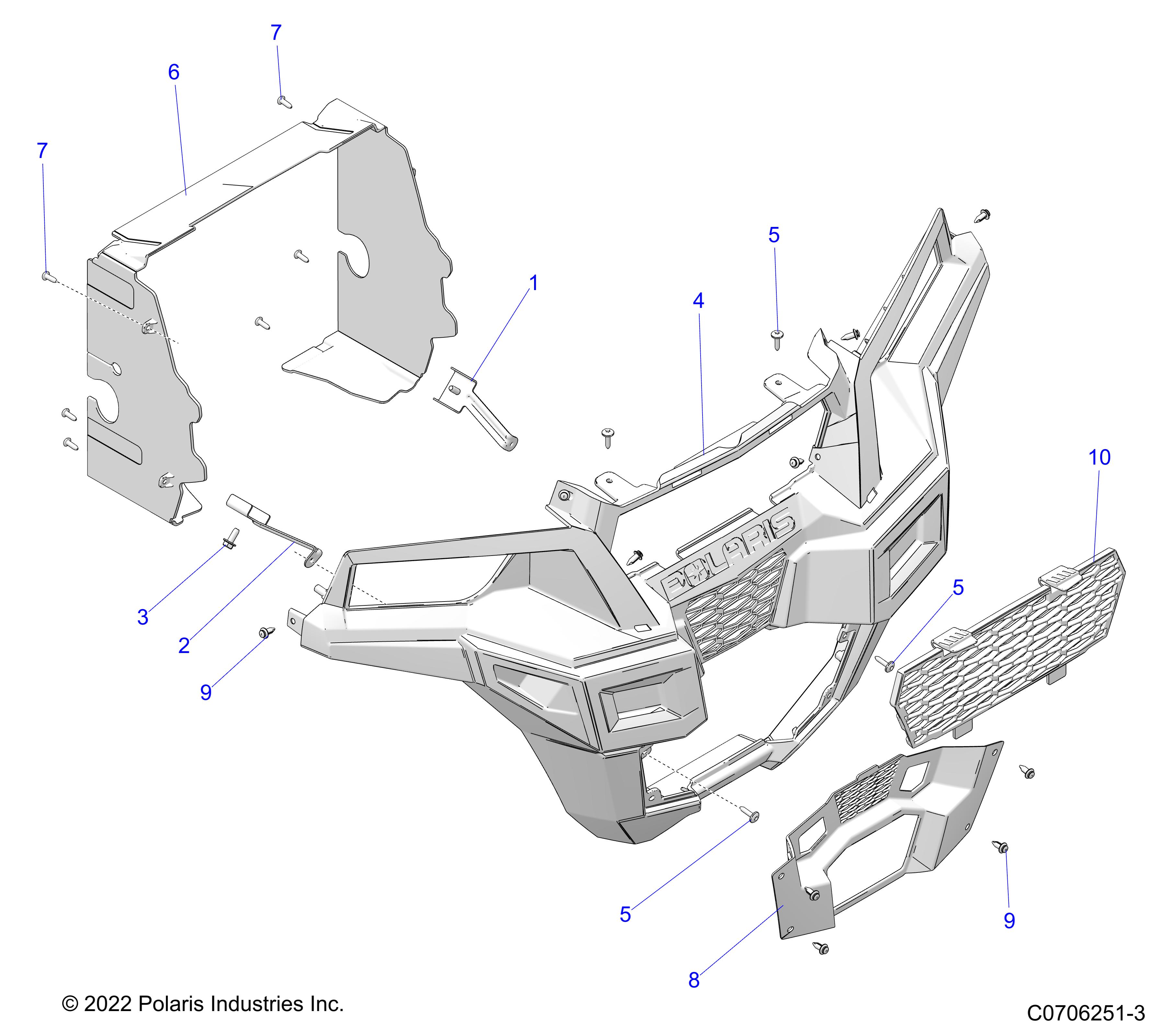 Part Number : 5452177-070 FRONT UPPER FASCIA  GLOSS BLAC