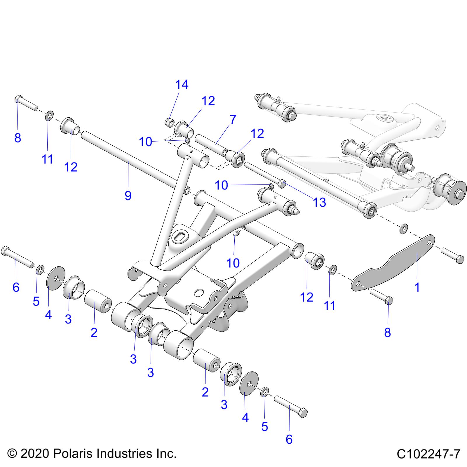 Part Number : 5252941-458 STRAP-REAR GEARCASE 6X6 M.BLK