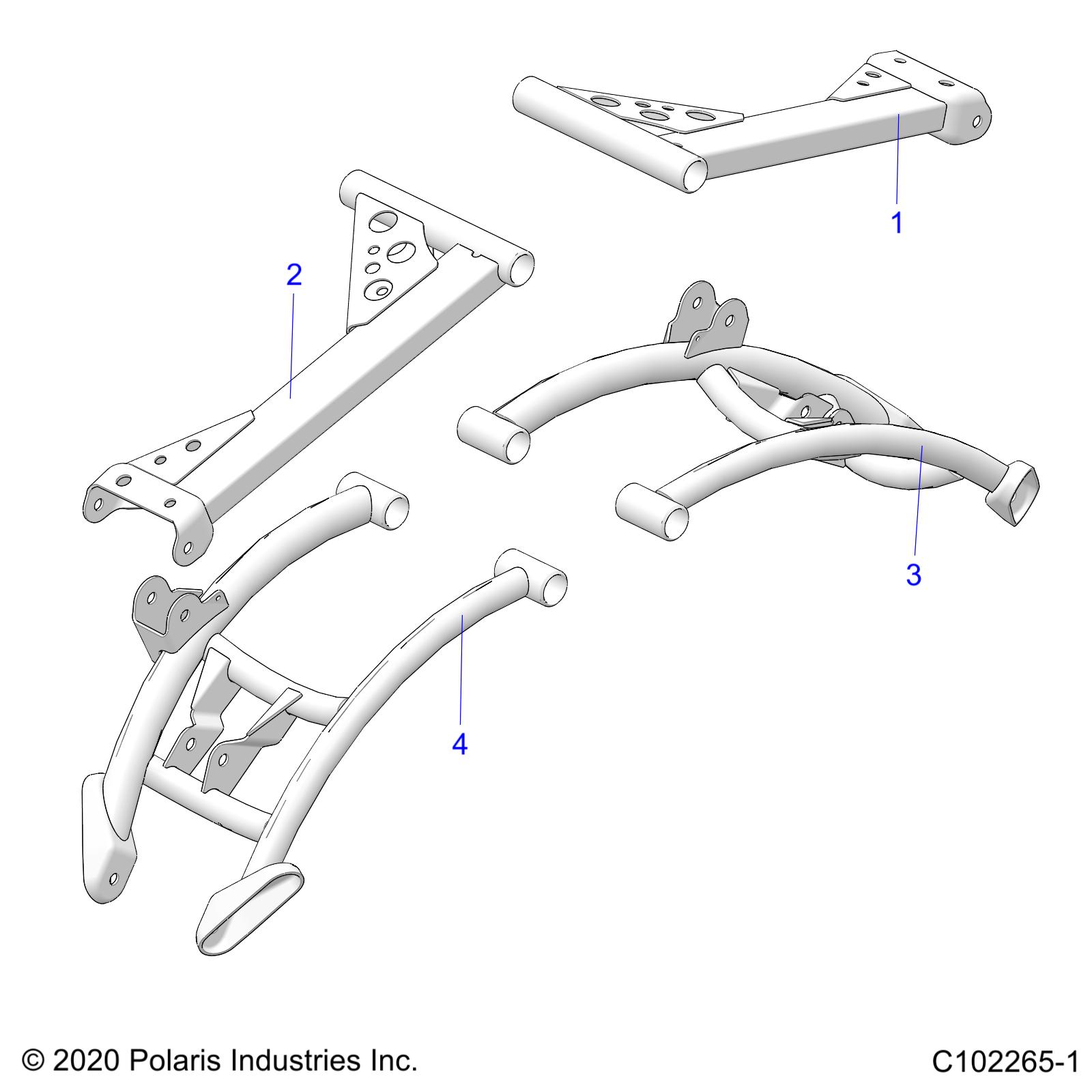 Foto diagrama Polaris que contem a peça 1023459-458