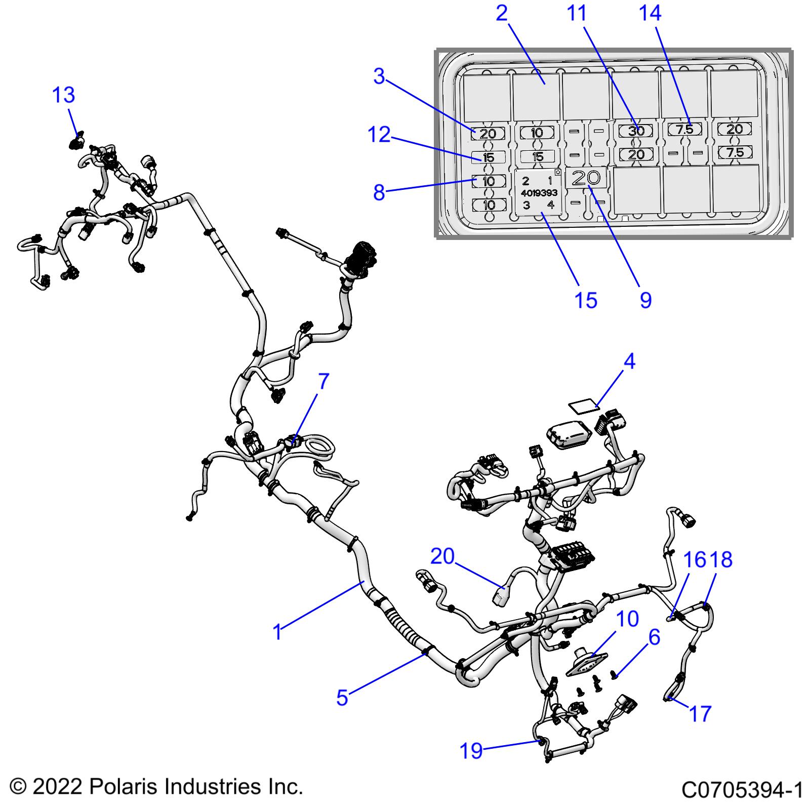 Part Number : 2415953 HARN-CHASSIS BC