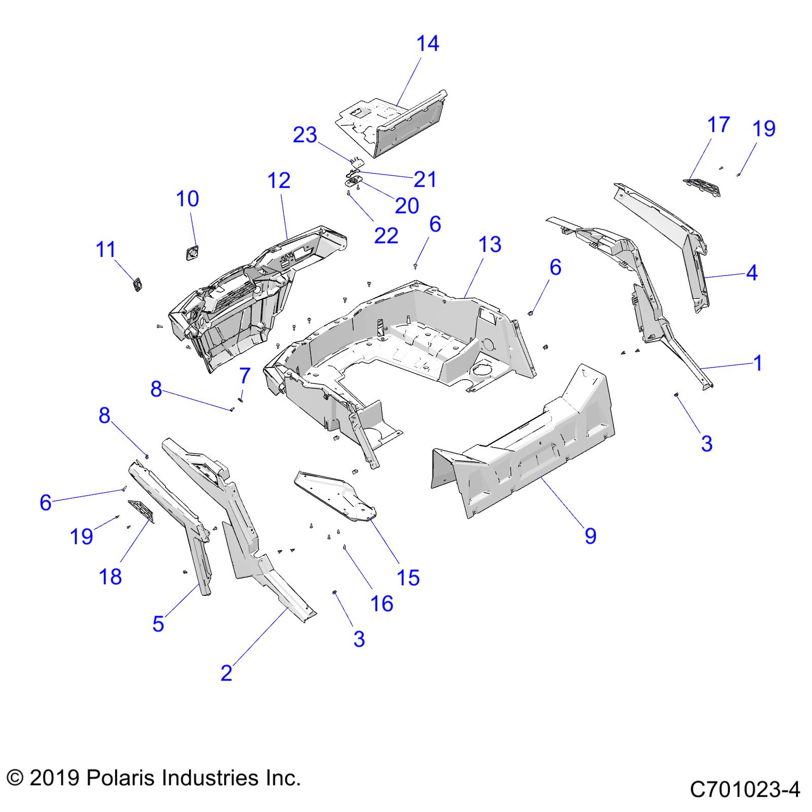 Foto diagrama Polaris que contem a peça 2635495-599