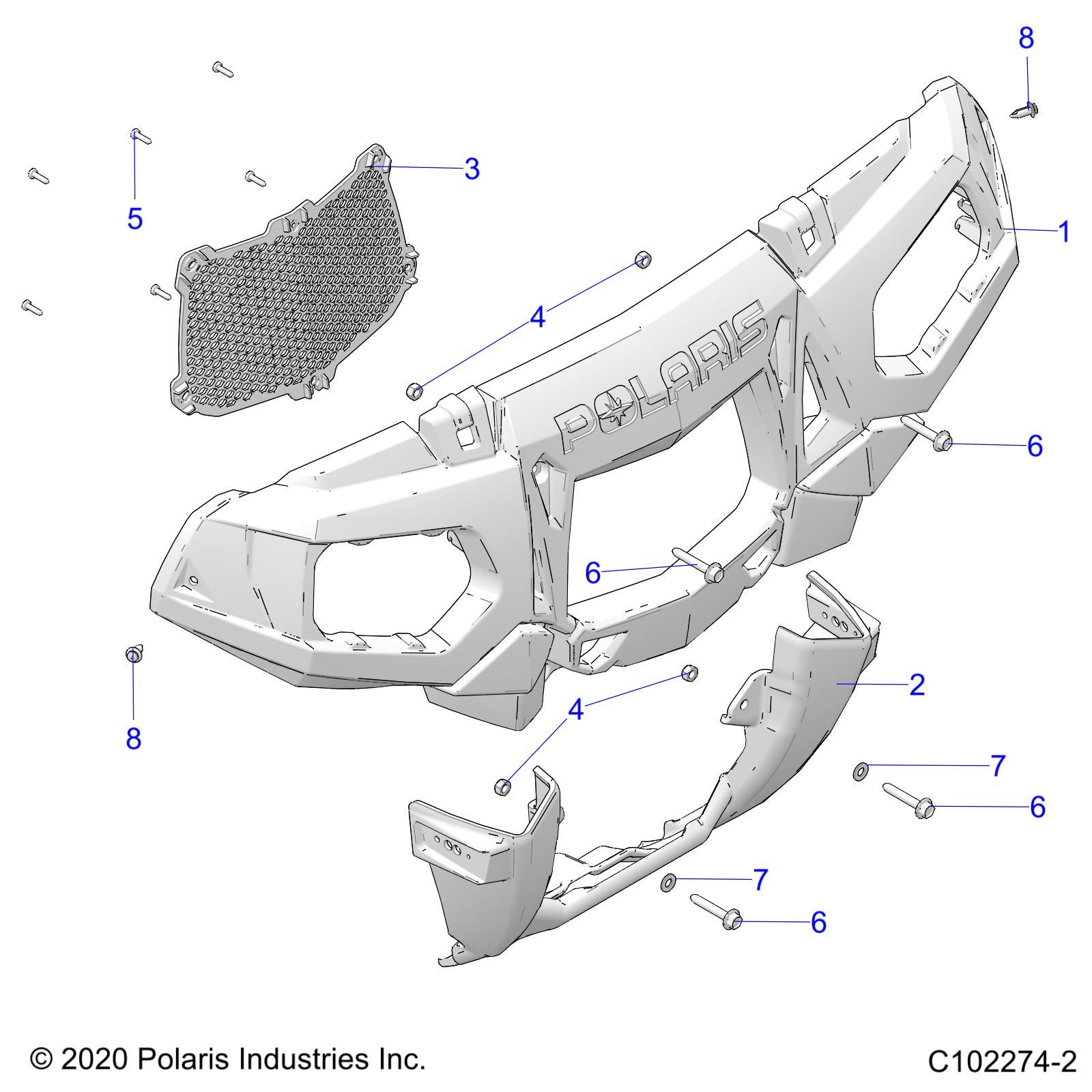 Foto diagrama Polaris que contem a peça 5453164-070