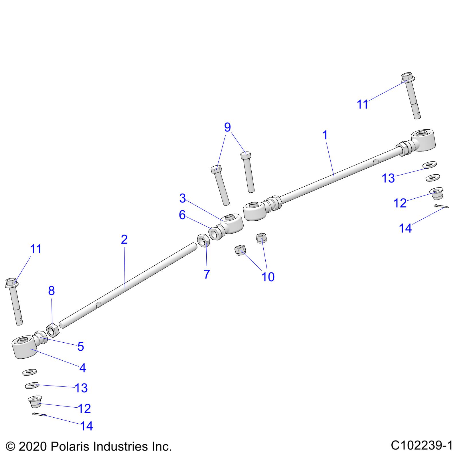 Part Number : 1825037 ASM-TIE ROD 1/2-20X14.16