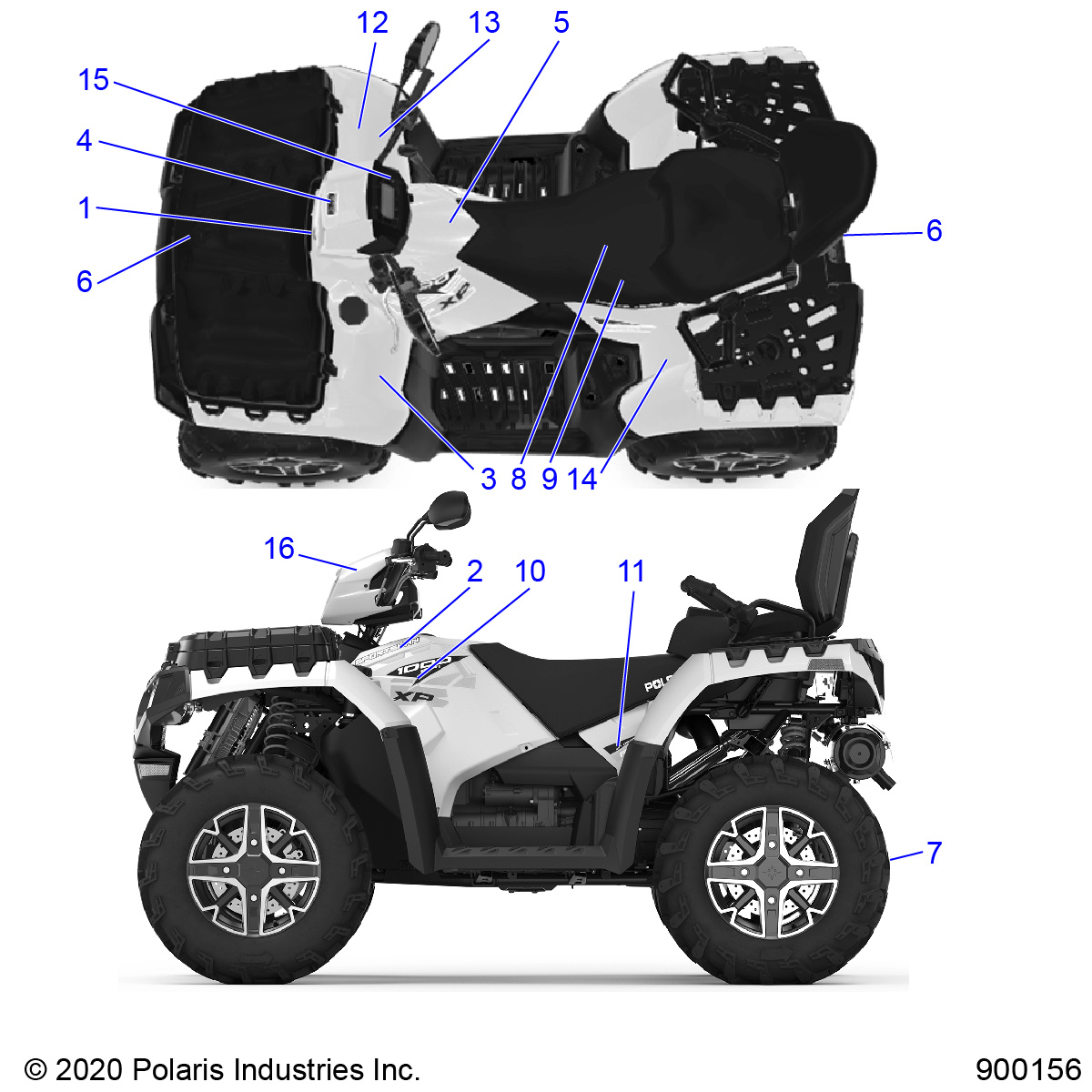 Foto diagrama Polaris que contem a peça 7186825