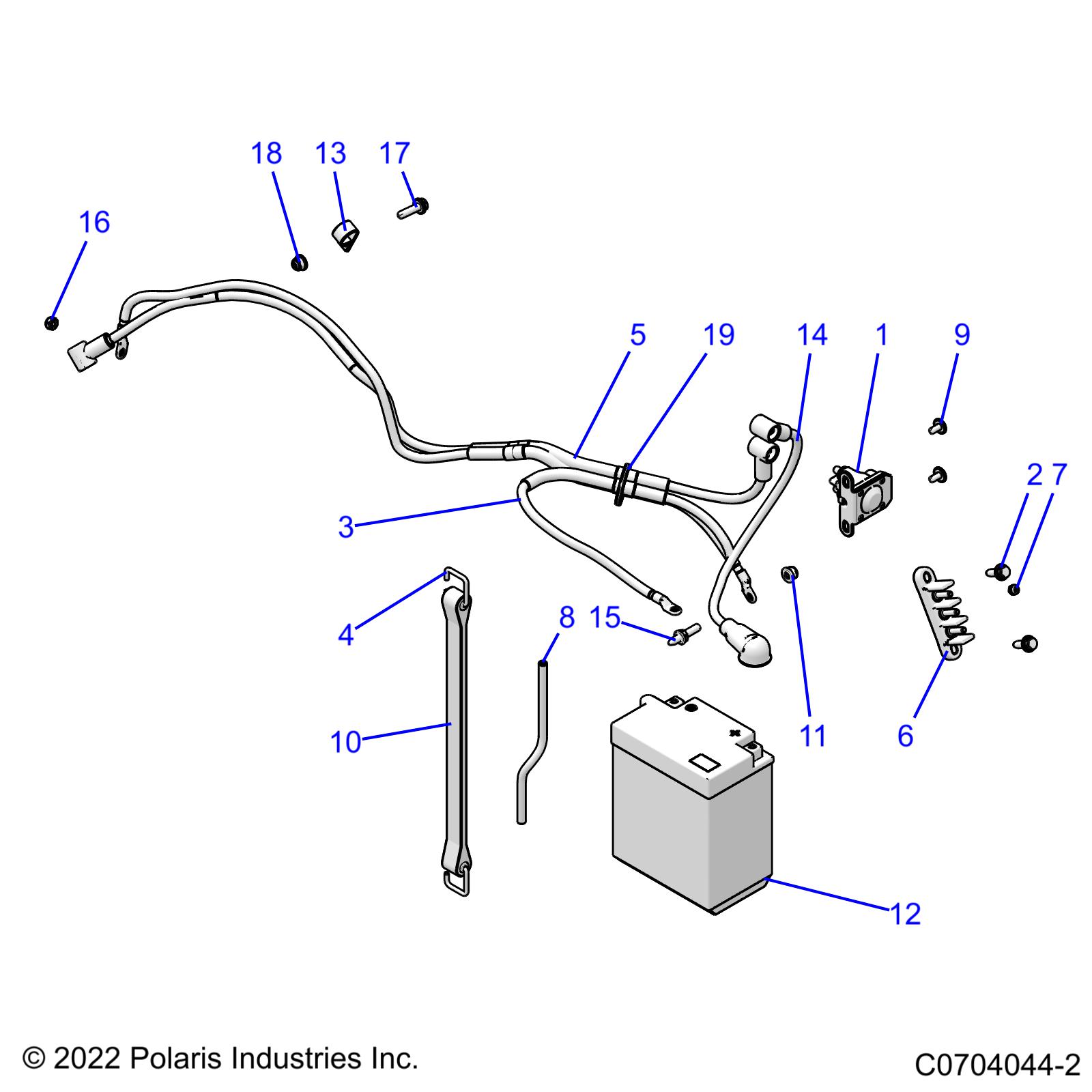 Part Number : 2204132 KIT-BATTERY BOLT 14AH RANGER