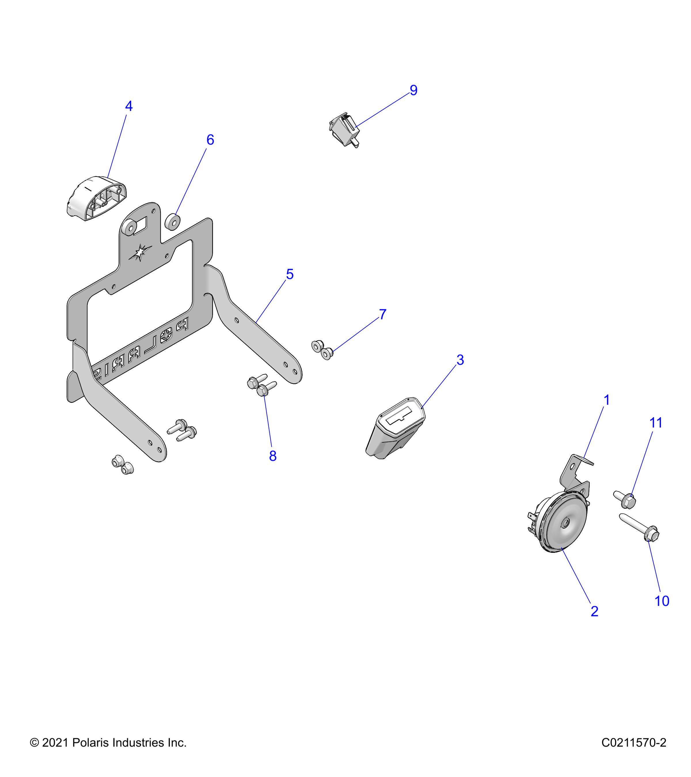 Part Number : 1026136-458 WELD-BRKT HORN SUPPRT SPMN BLK