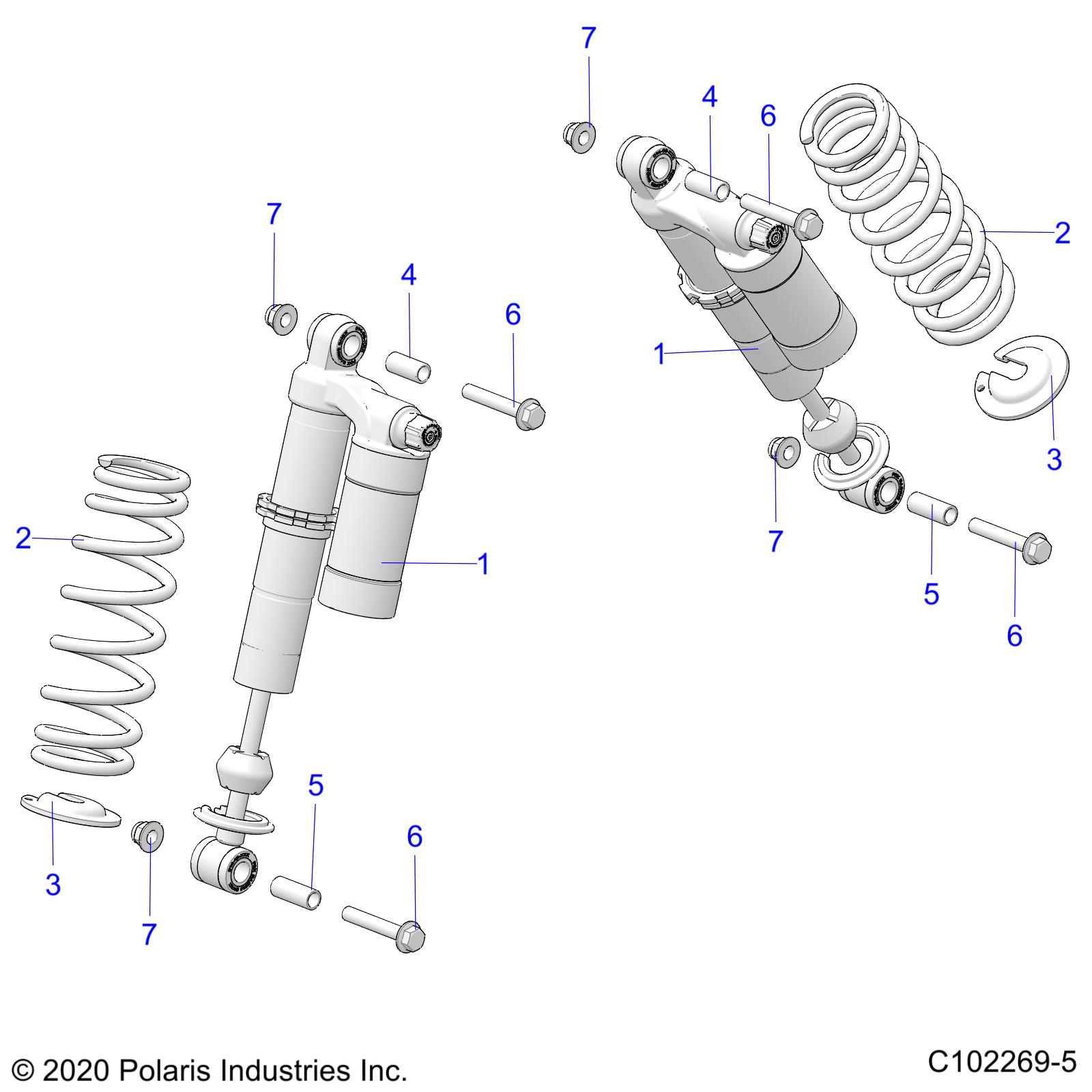 Foto diagrama Polaris que contem a peça 5334876