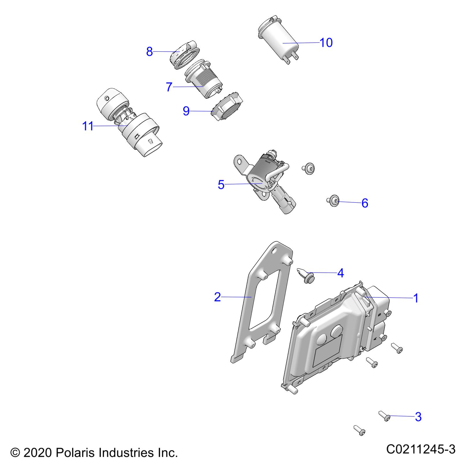 Foto diagrama Polaris que contem a peça 4012393