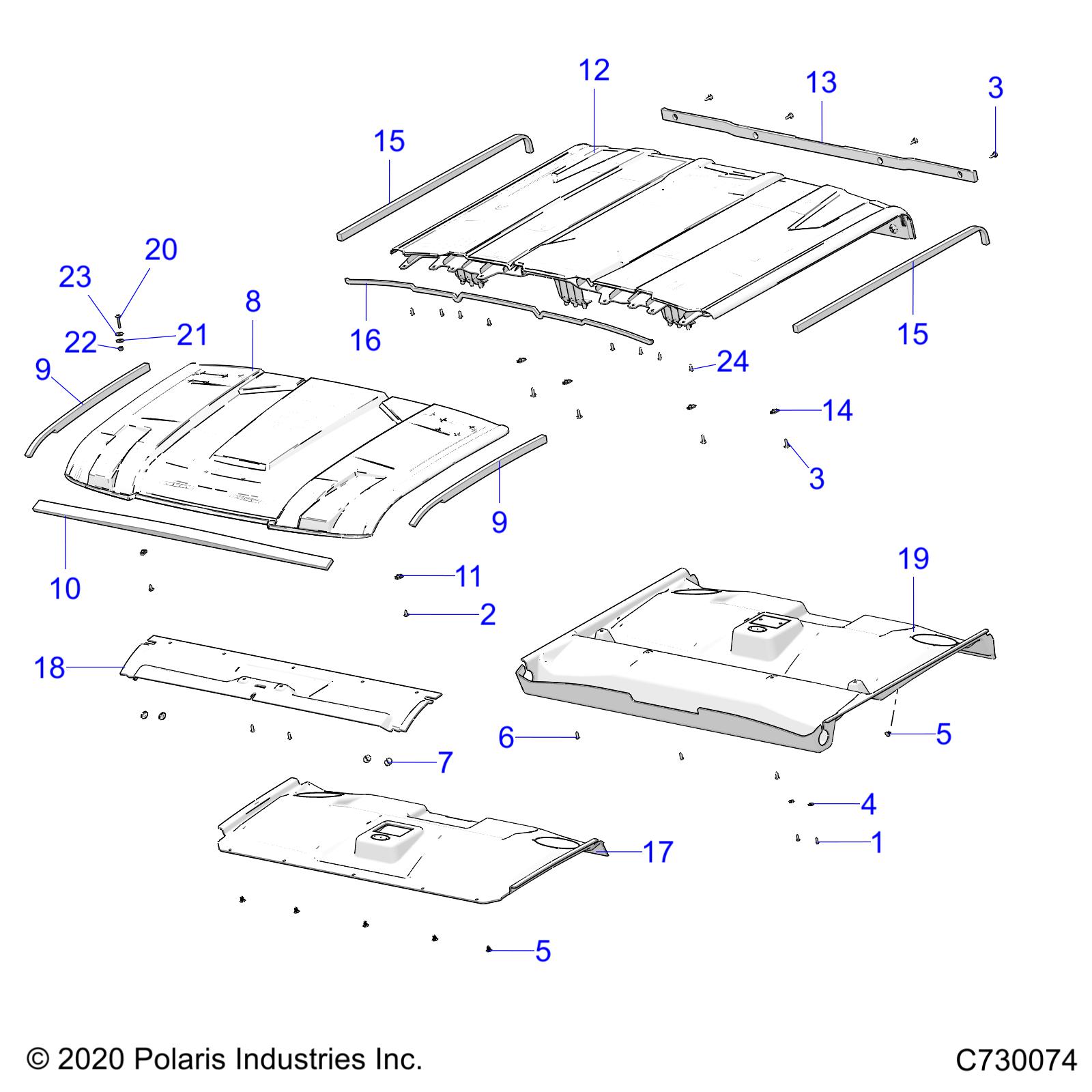Part Number : 5814004 ROOF FOAM SEAL  FRONT