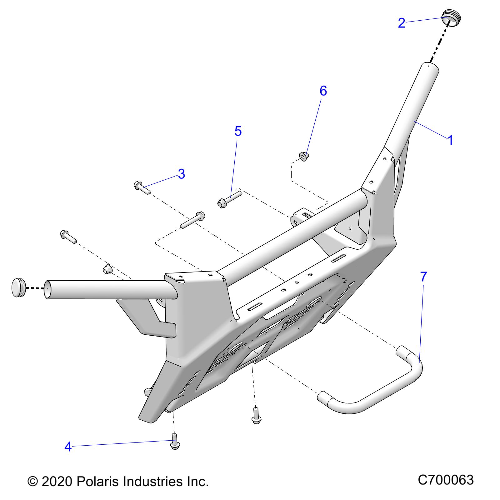 Foto diagrama Polaris que contem a peça 7518145