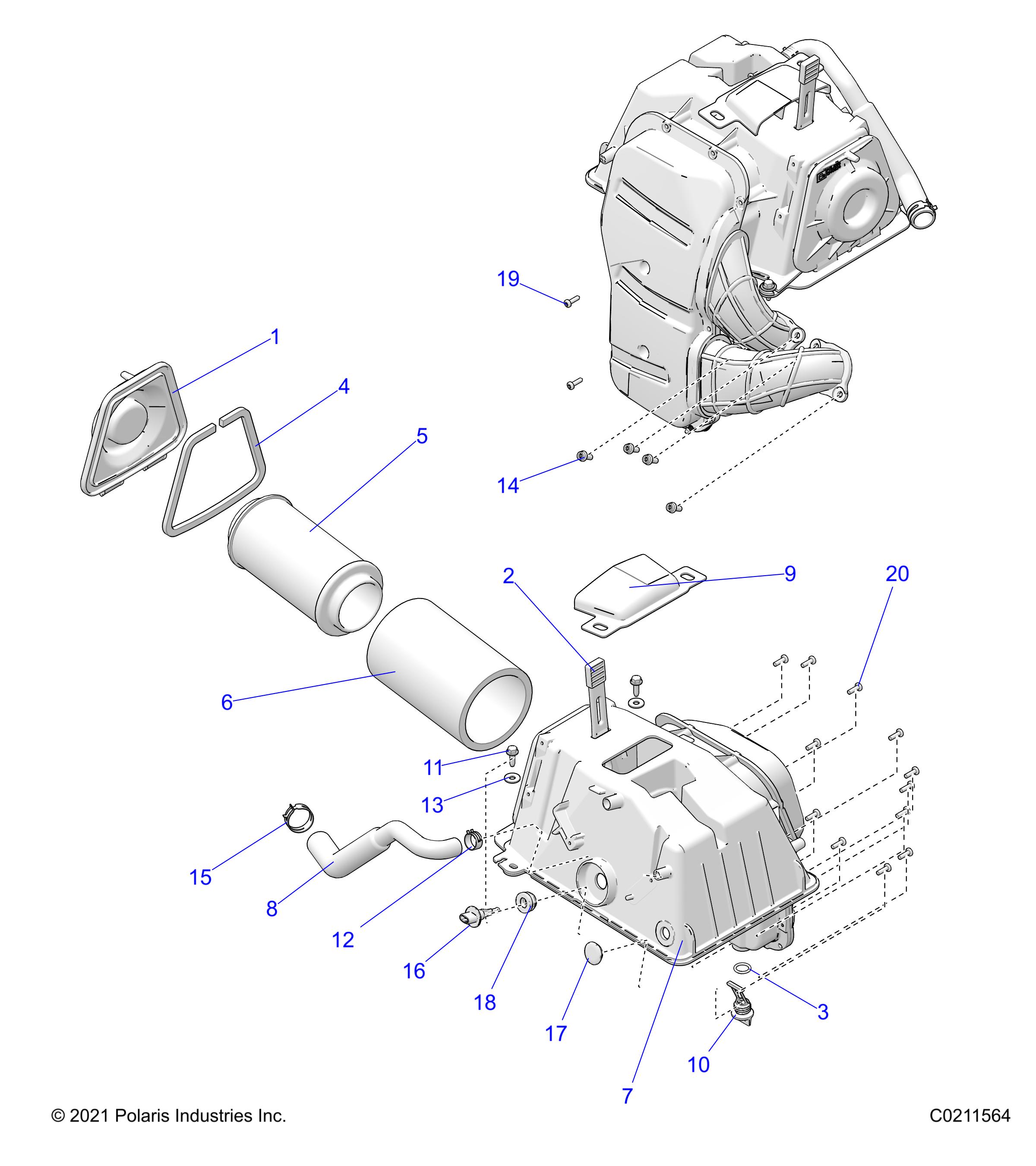 Foto diagrama Polaris que contem a peça 5415705