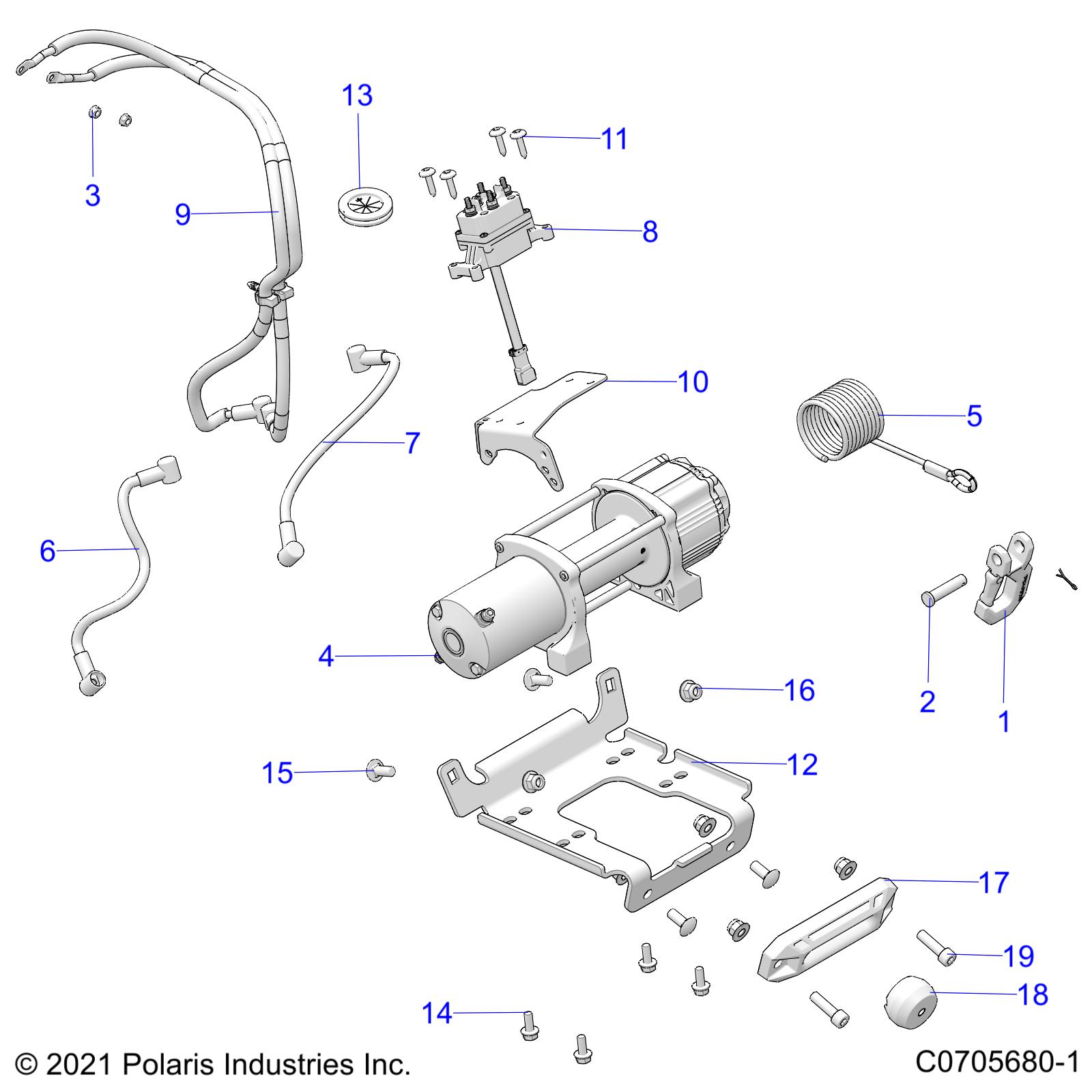 Foto diagrama Polaris que contem a peça 5414440