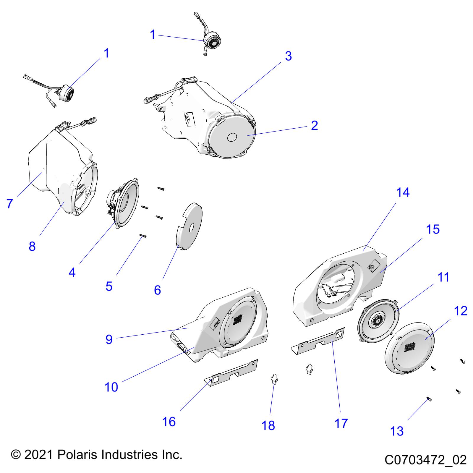 Part Number : 2414535 SPEAKER ASSEMBLY  TWEETER