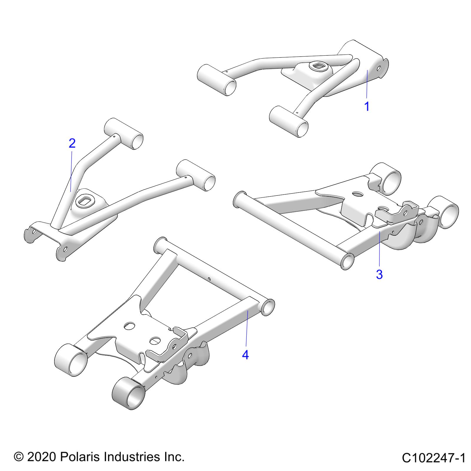 Foto diagrama Polaris que contem a peça 1023359-458
