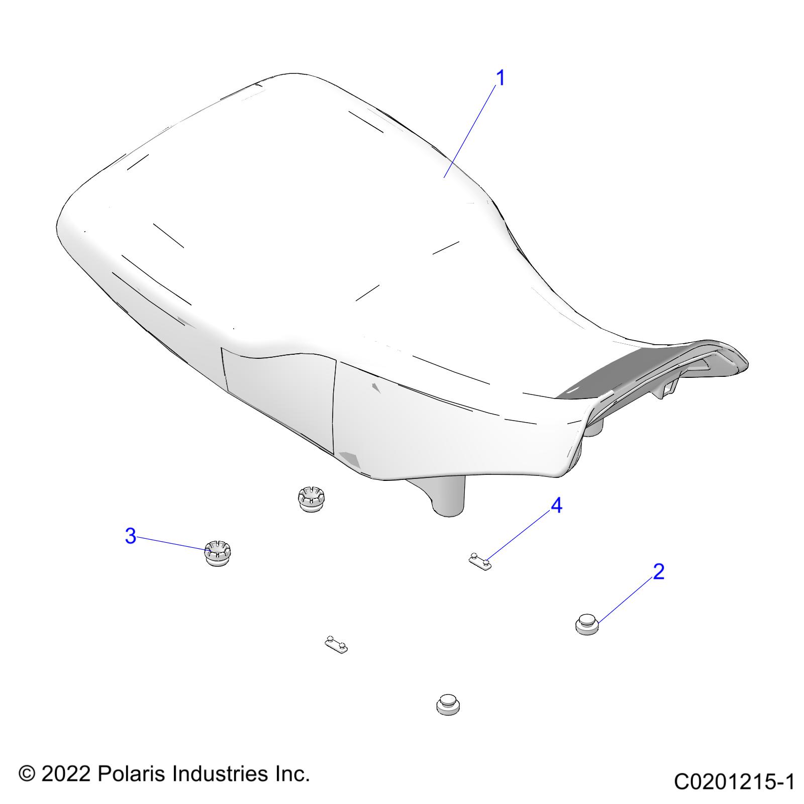 Part Number : 2691929-070 ASM-SEAT NYLON BL W/OUT DECAL