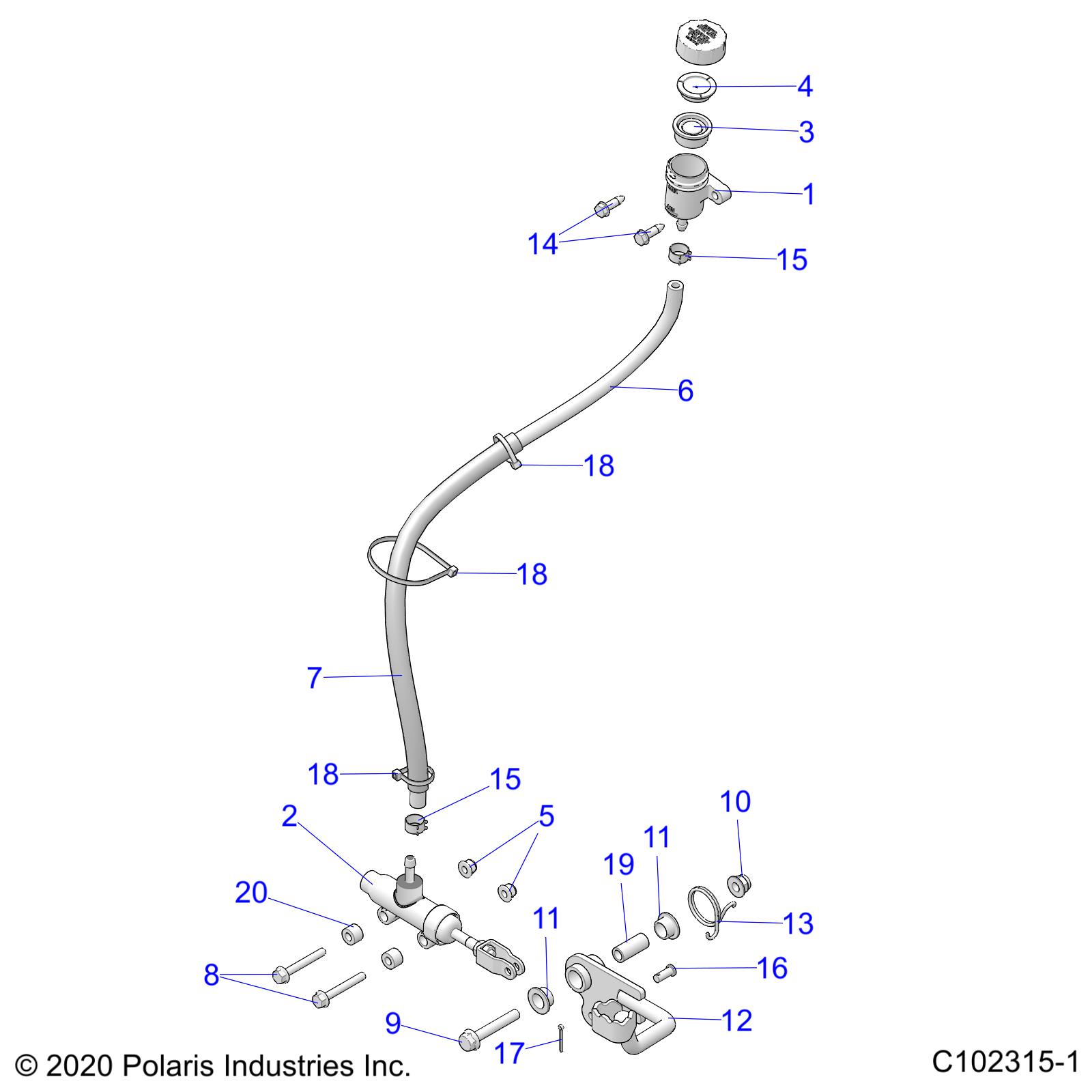 Part Number : 1911267-538 HOSE-RESERVOIR BRAKE 538MM