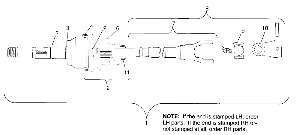 Part Number : 3260130 YOKE  SPLINED