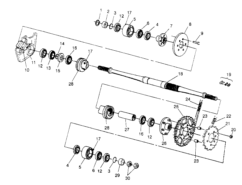 Part Number : 5020803 AXLE MIDDLE (6X6)