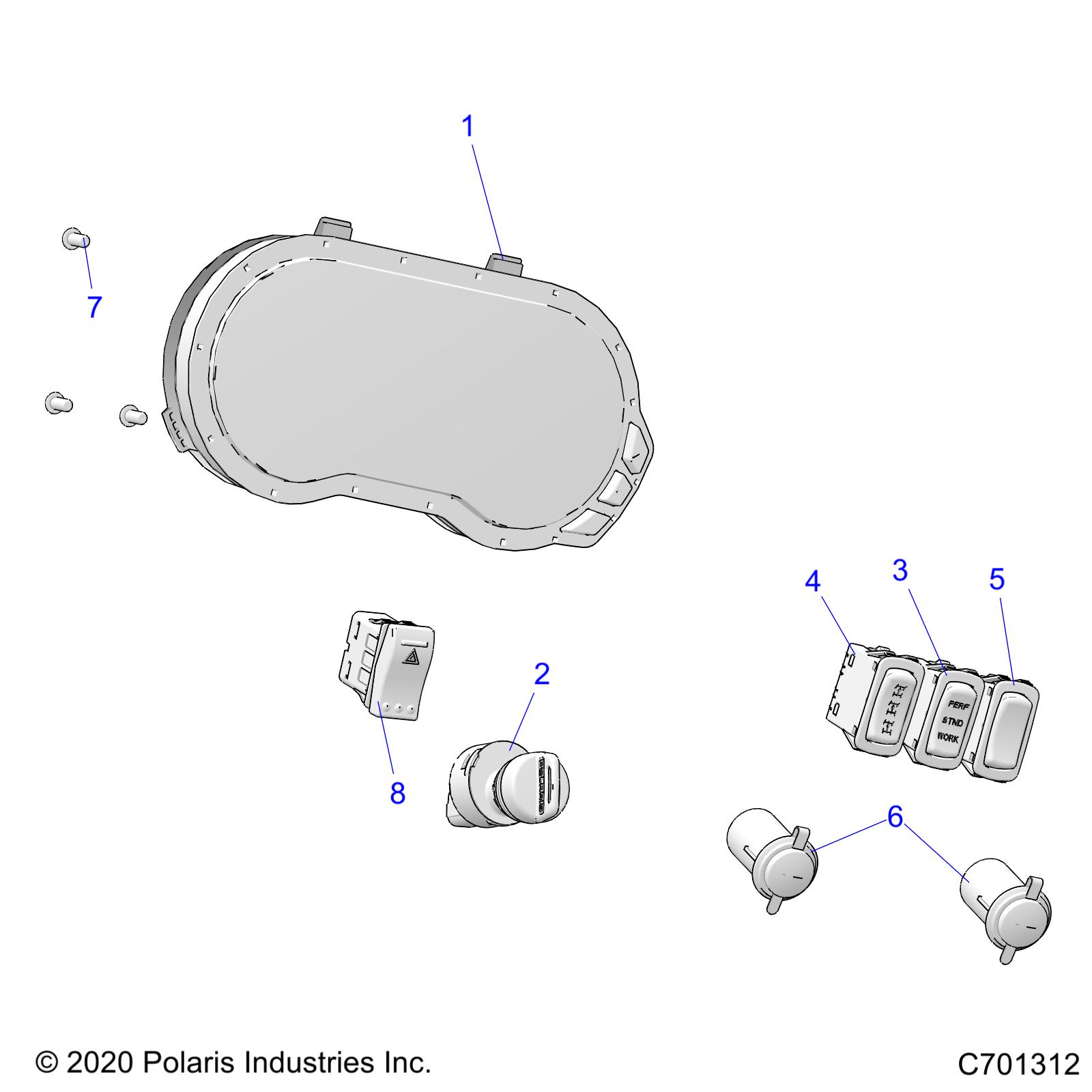 Part Number : 4017323 SWITCH-HAZARD IP67 FRONT