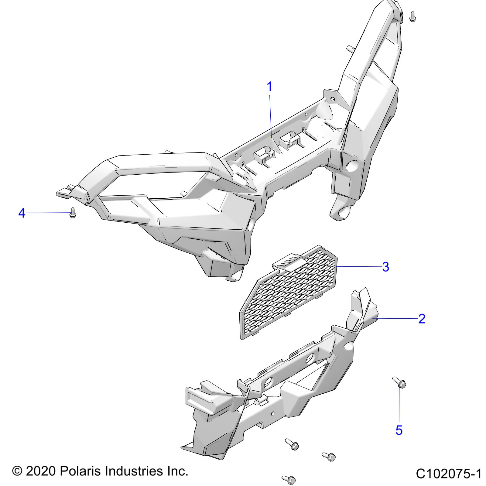 Part Number : 5453258-070 RADIATOR SCREEN  GLOSS BLACK