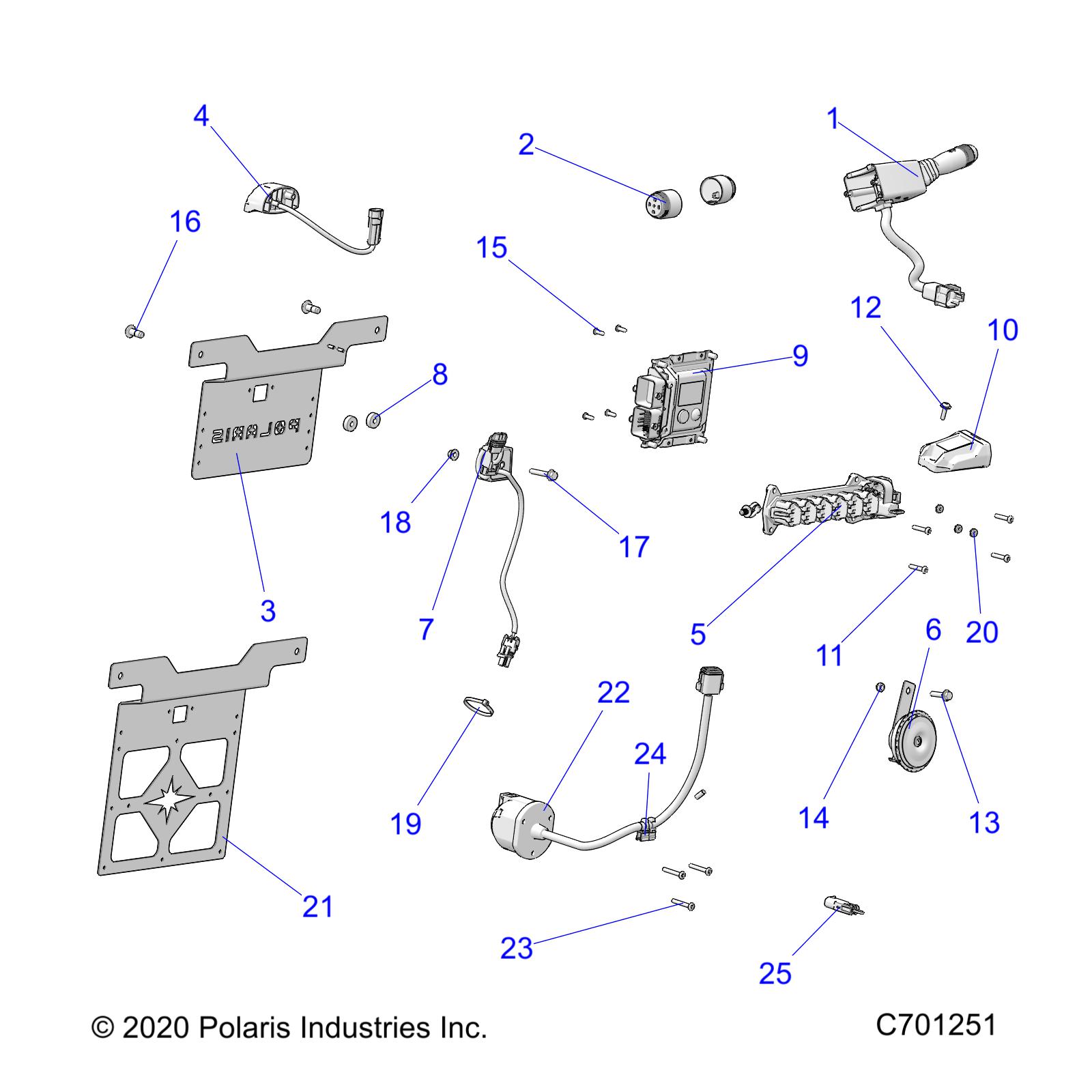 Foto diagrama Polaris que contem a peça 5267665-458