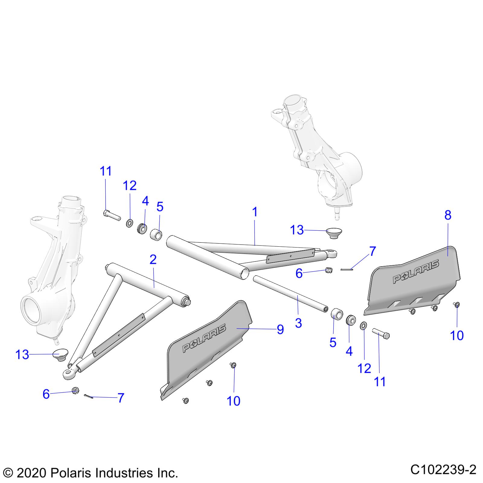 Foto diagrama Polaris que contem a peça 7542438