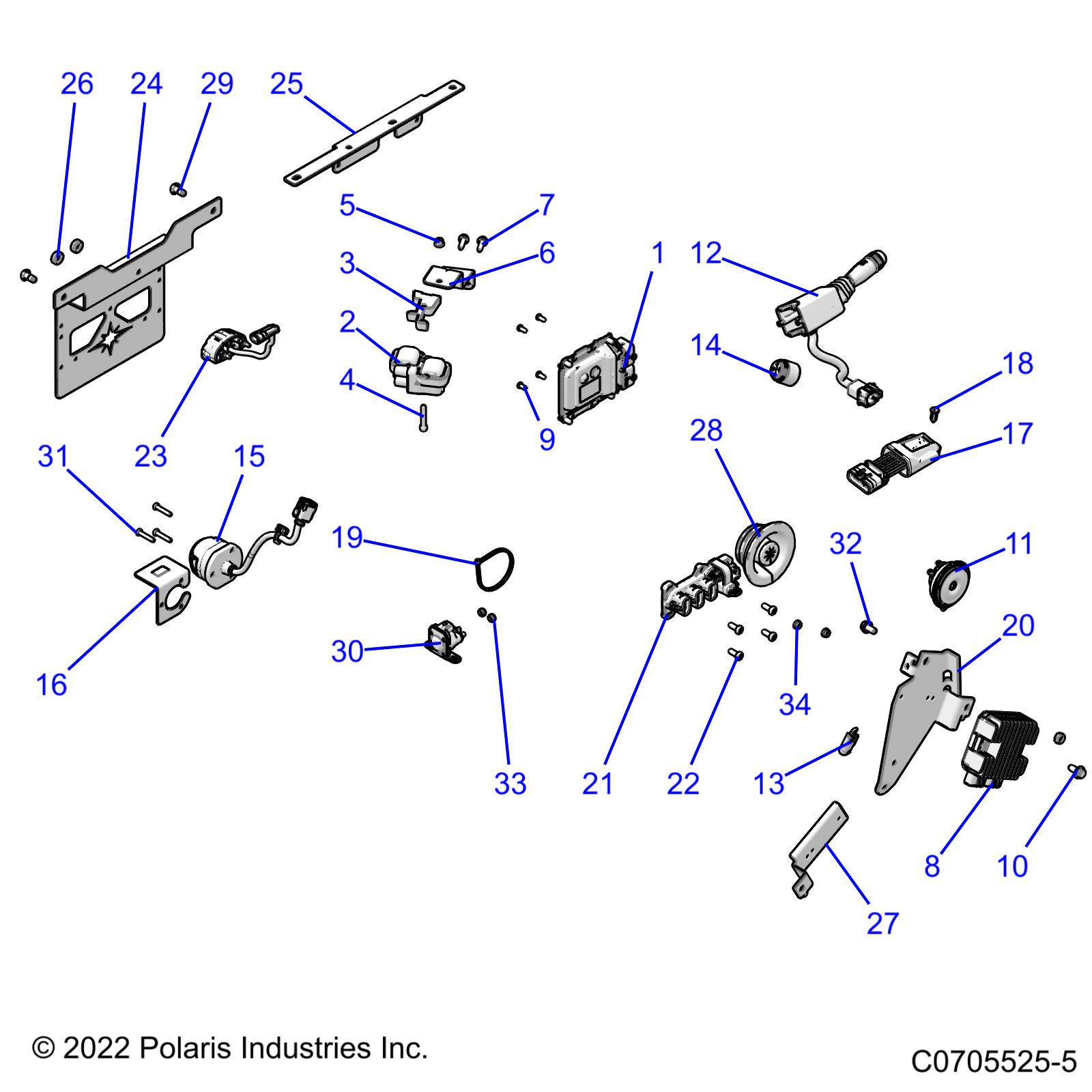 Foto diagrama Polaris que contem a peça 5272388-458