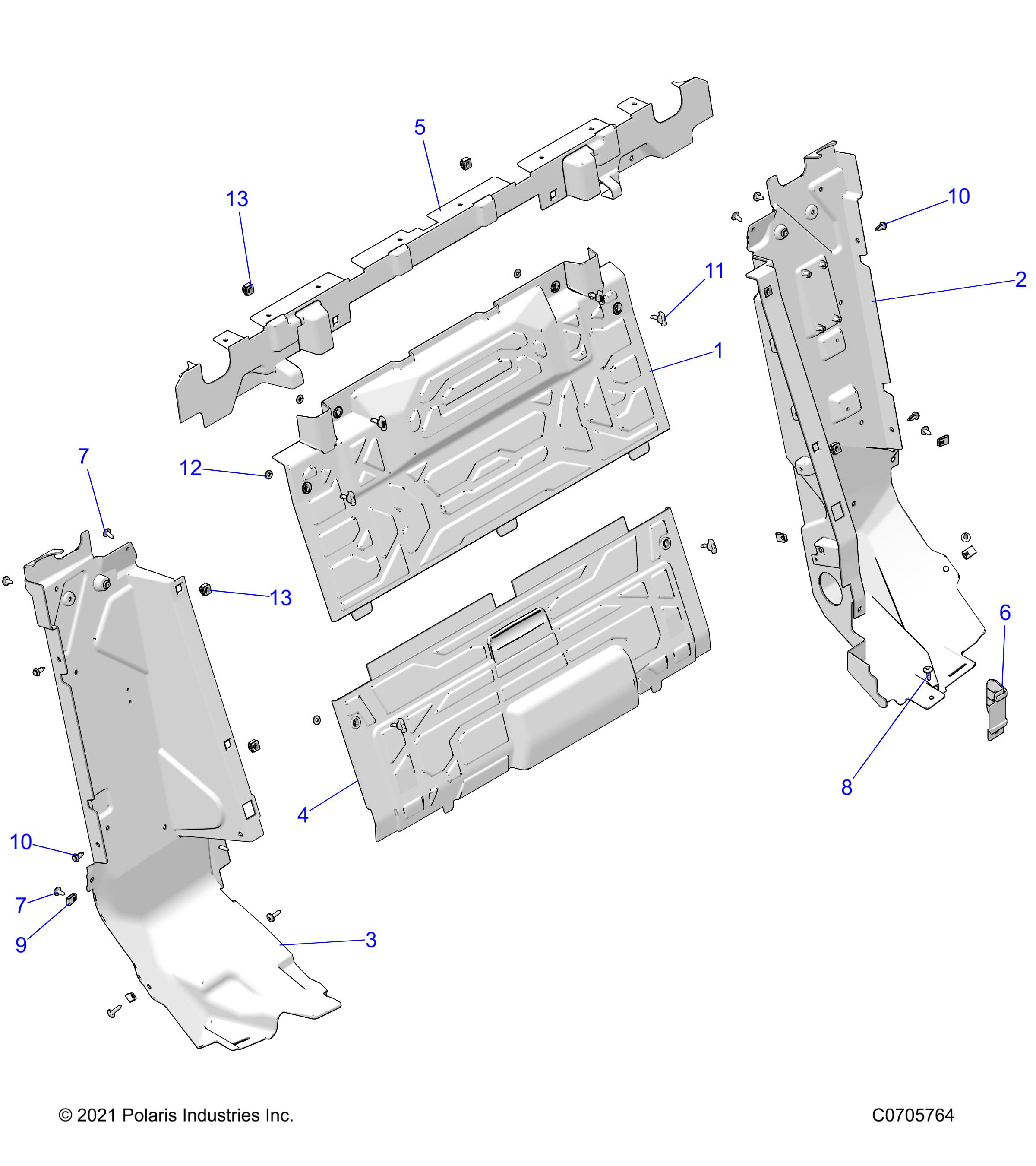 Foto diagrama Polaris que contem a peça 2637422-070