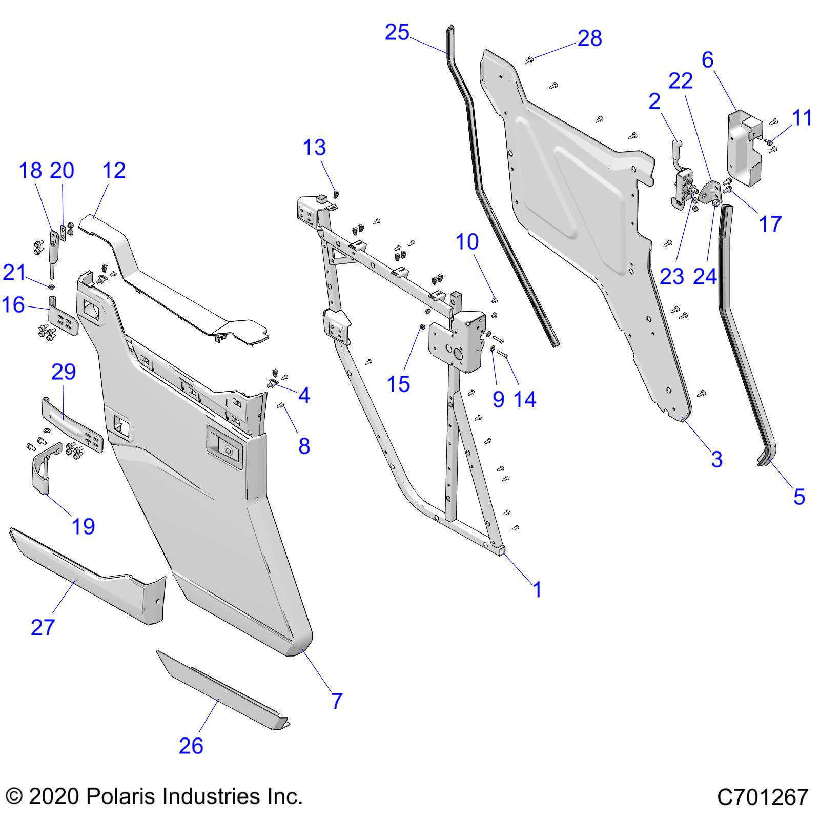 Part Number : 5270072 PANEL-INNER DOOR REAR LH