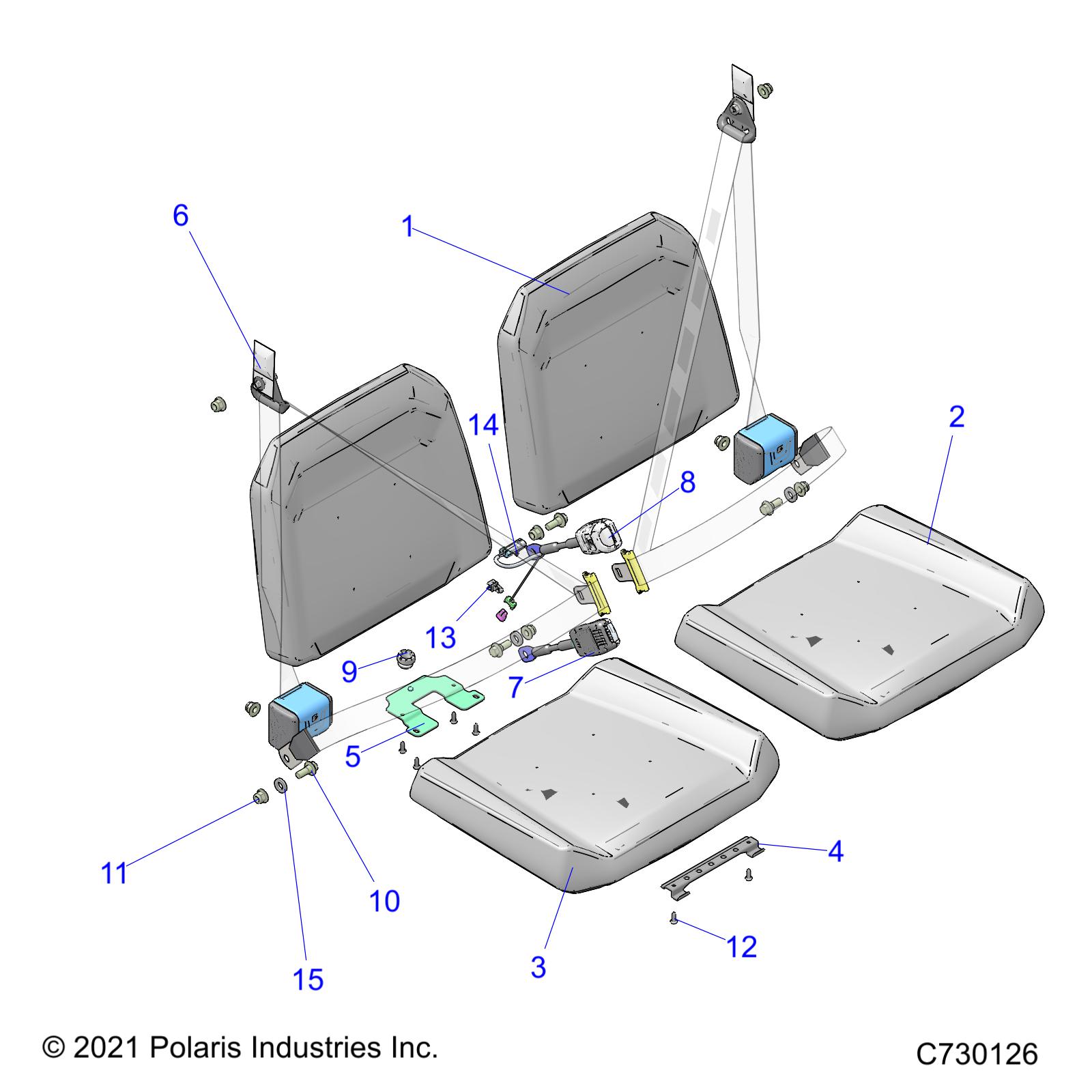 Foto diagrama Polaris que contem a peça 2687941-070