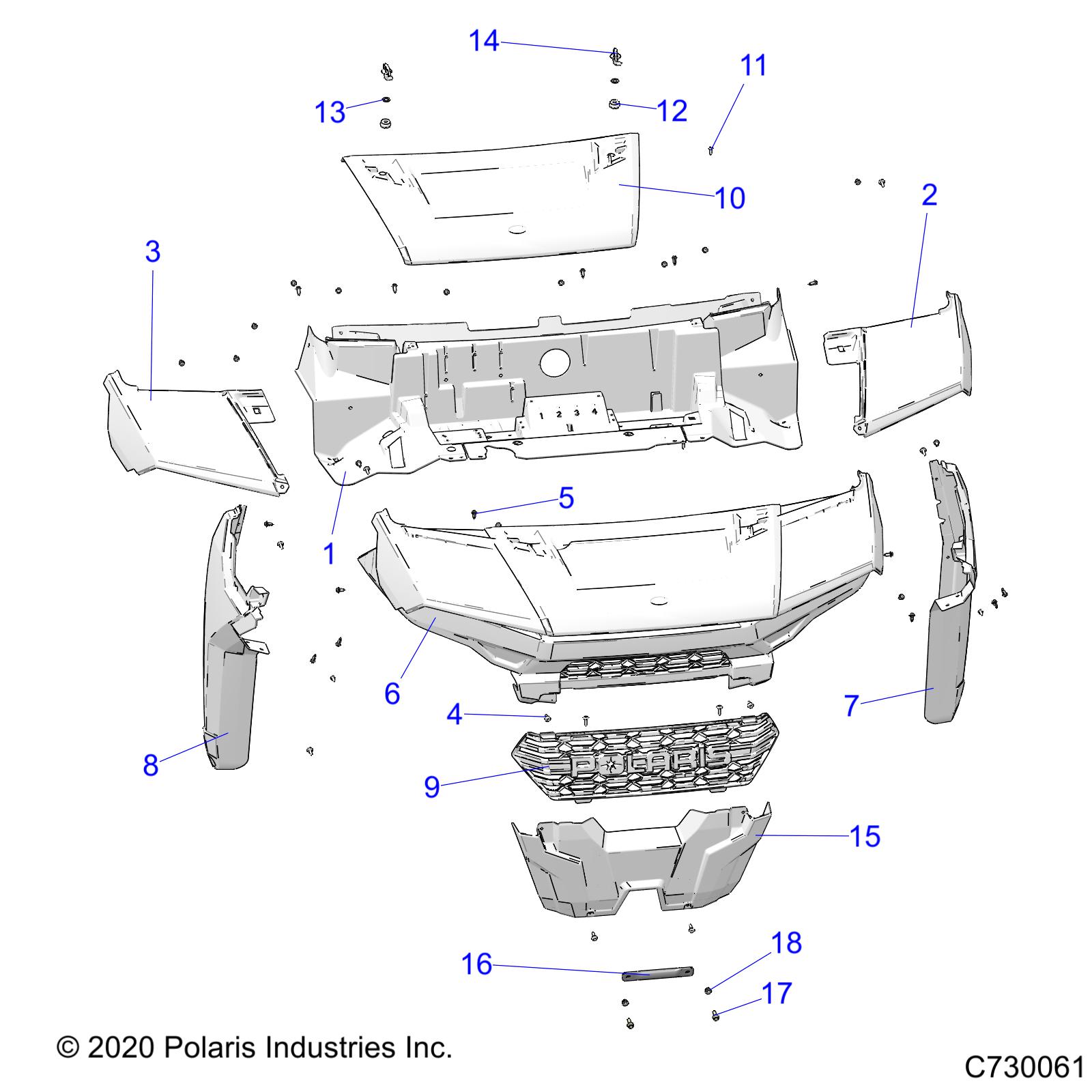 Foto diagrama Polaris que contem a peça 5455126-070