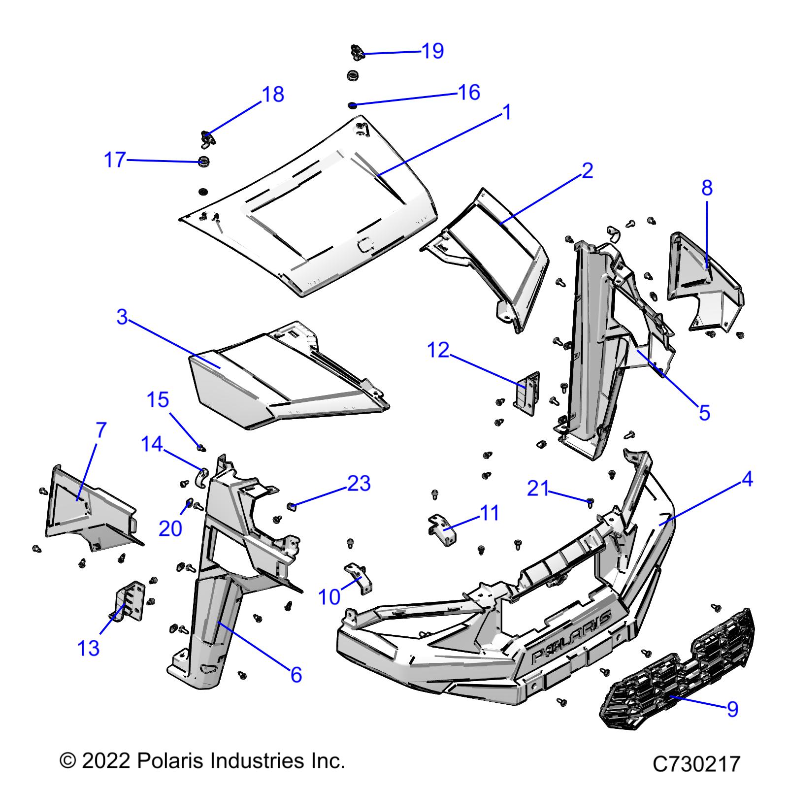 Part Number : 5458258-070 P-POINT FRONT LH BLK