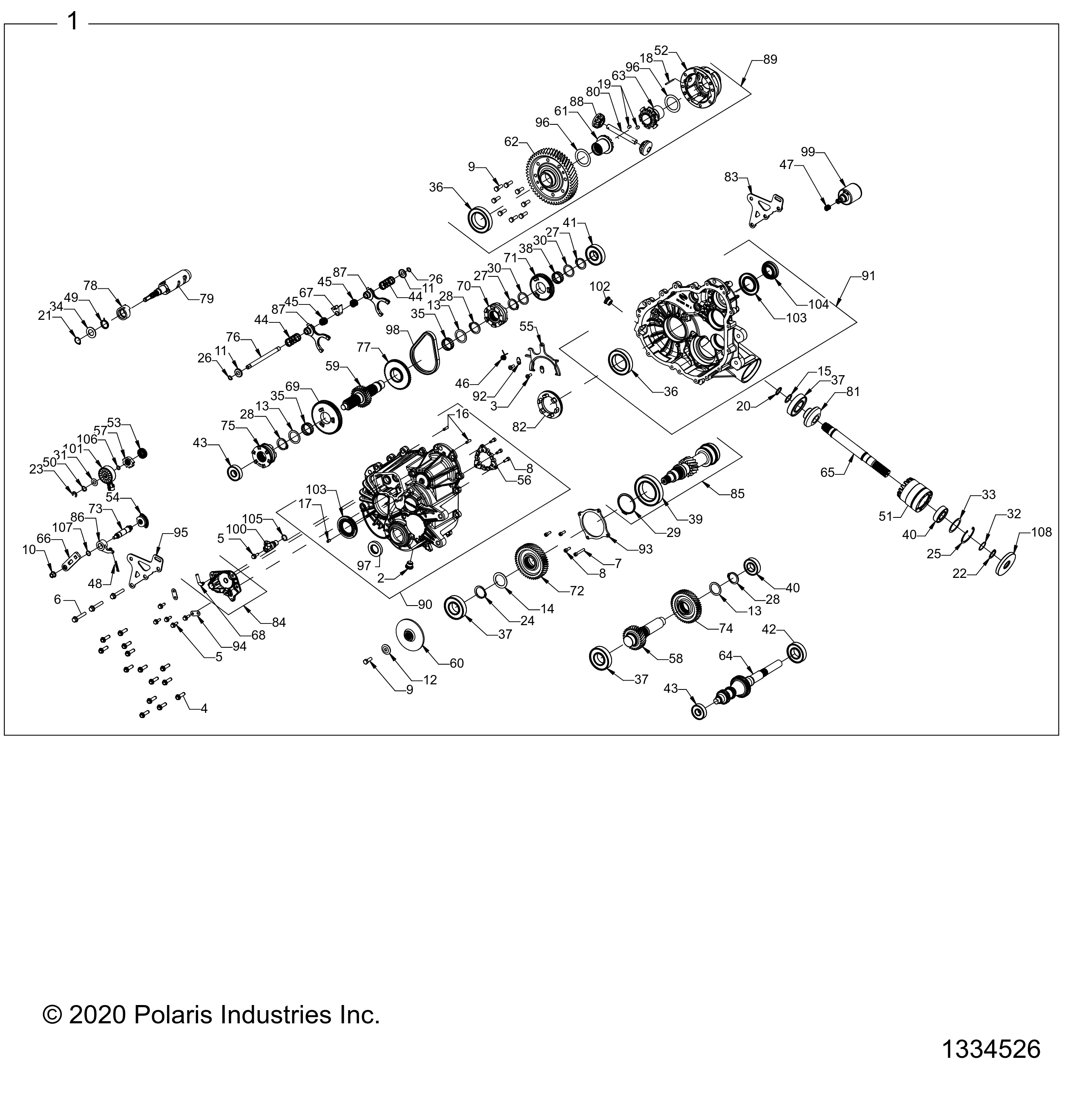 Part Number : 1334526 ASM-GEARCASE RGR 1000