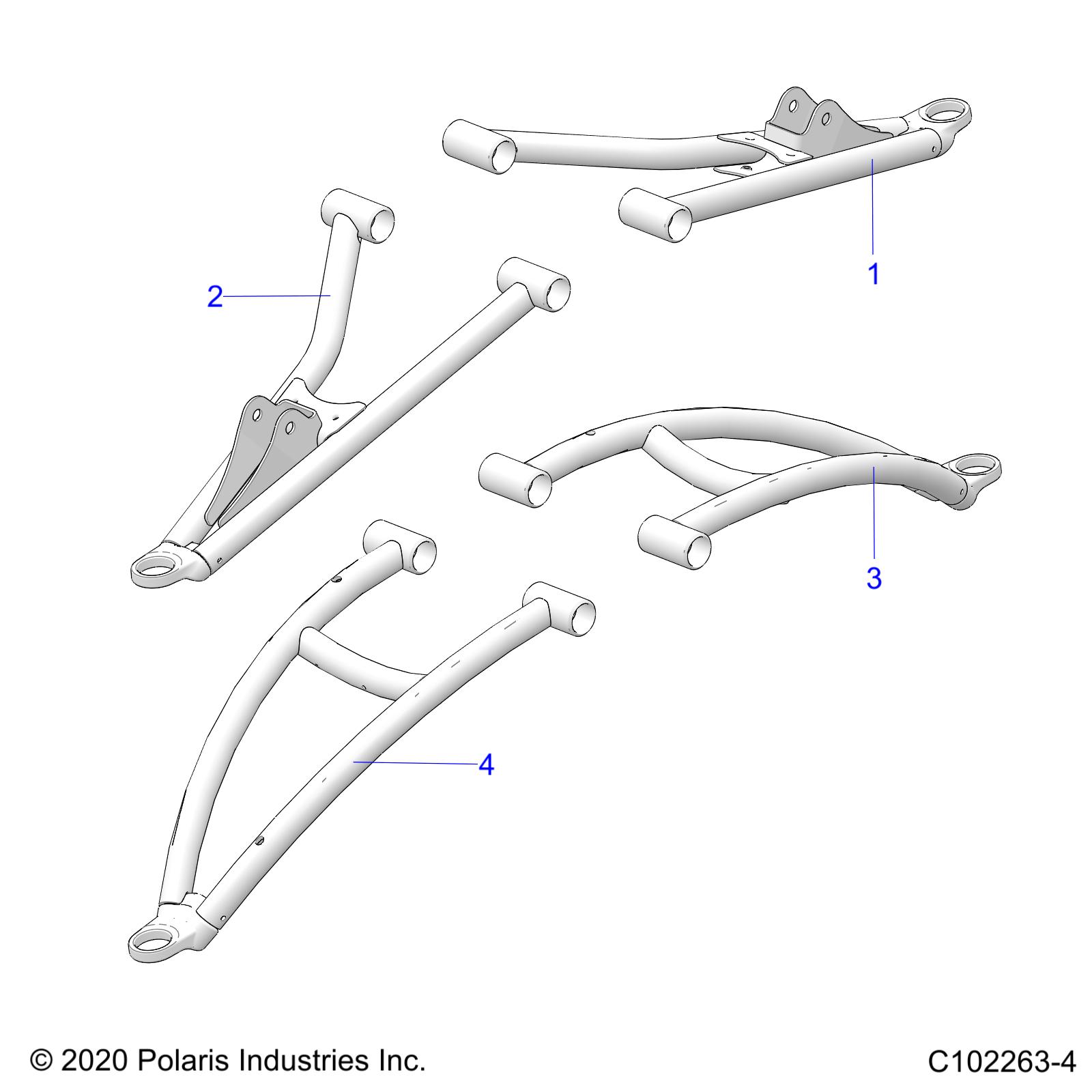 Foto diagrama Polaris que contem a peça 1023455-458