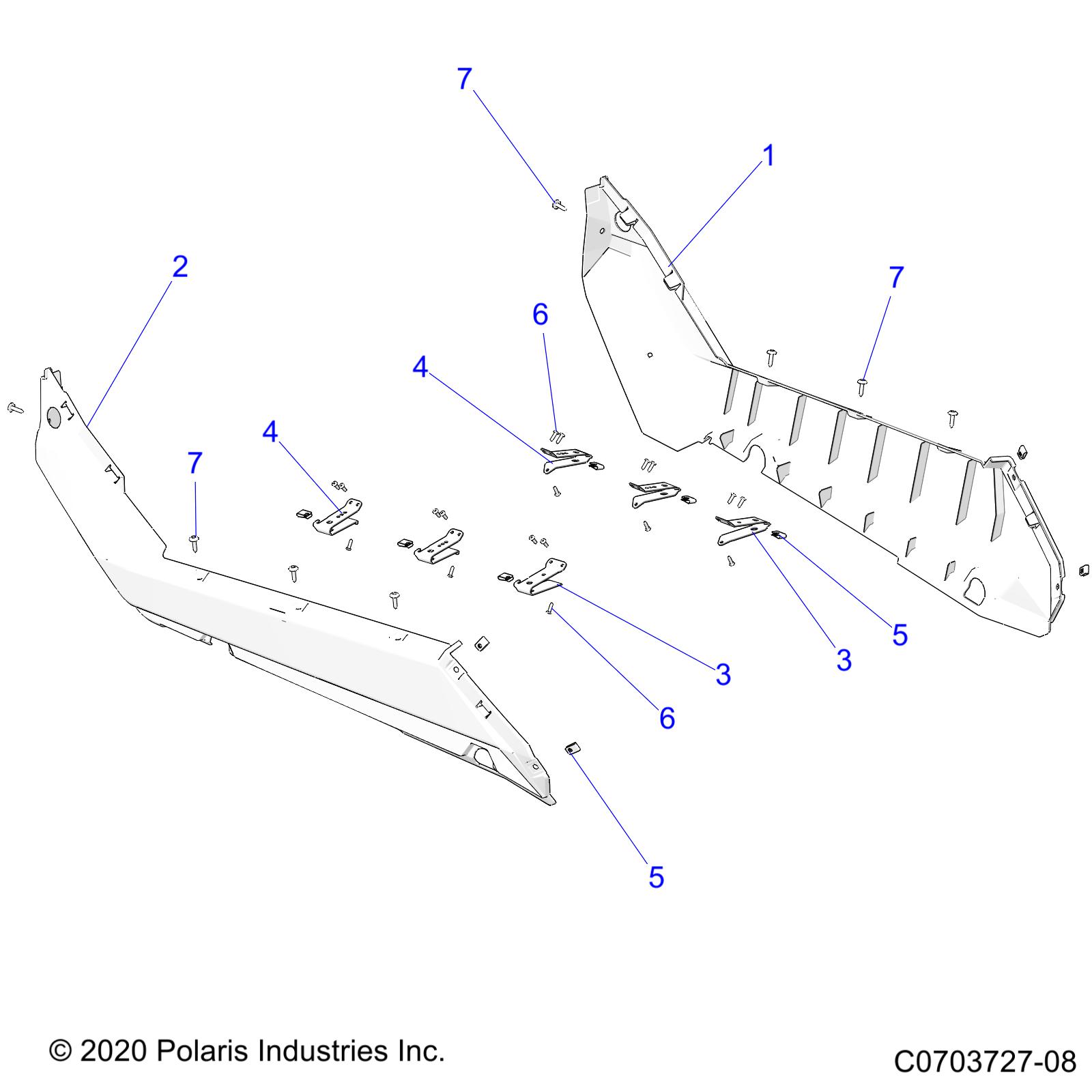 Foto diagrama Polaris que contem a peça 5455171-070