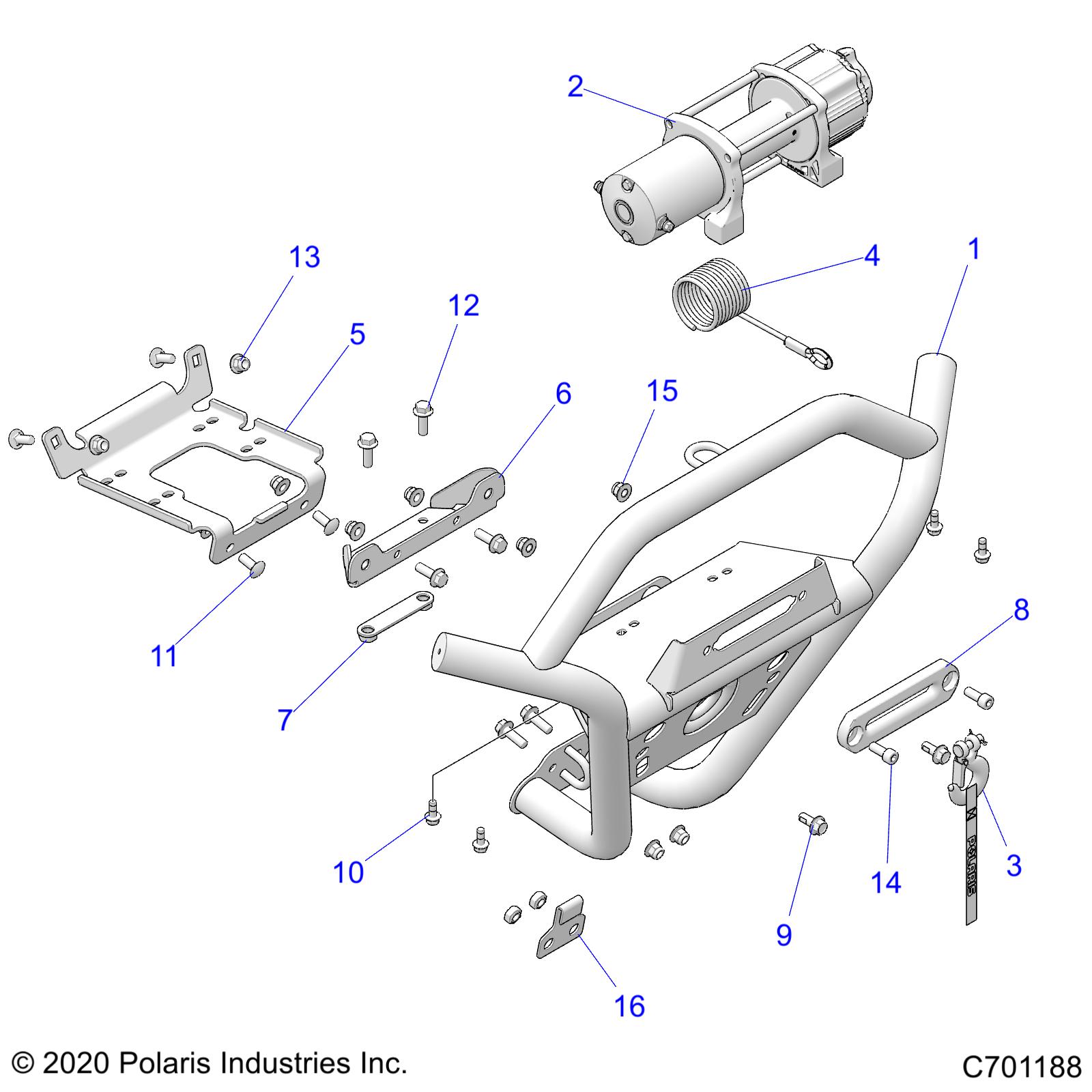 Foto diagrama Polaris que contem a peça 5260168-458