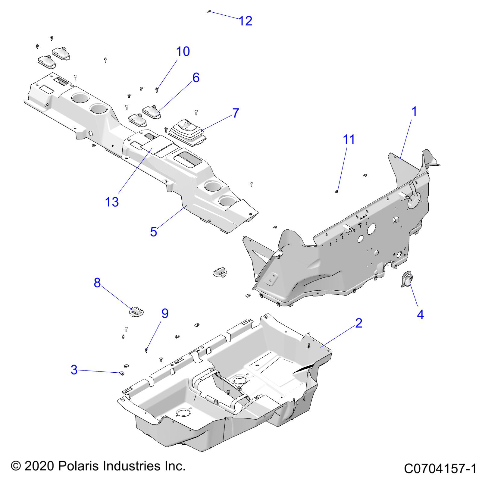 Foto diagrama Polaris que contem a peça 2637084-070