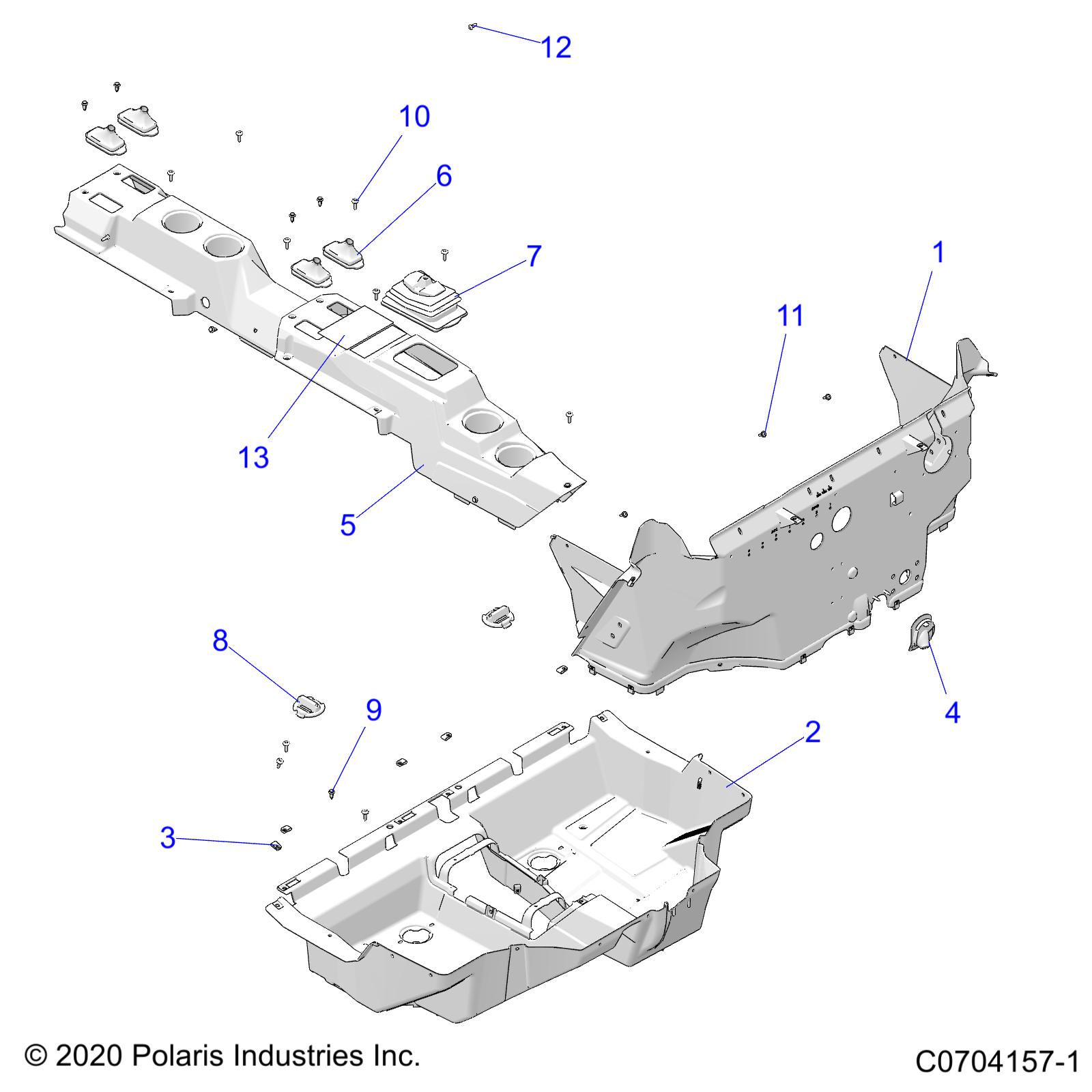 Part Number : 5450887-070 CONSOLE  FRONT  GLOSS BLACK