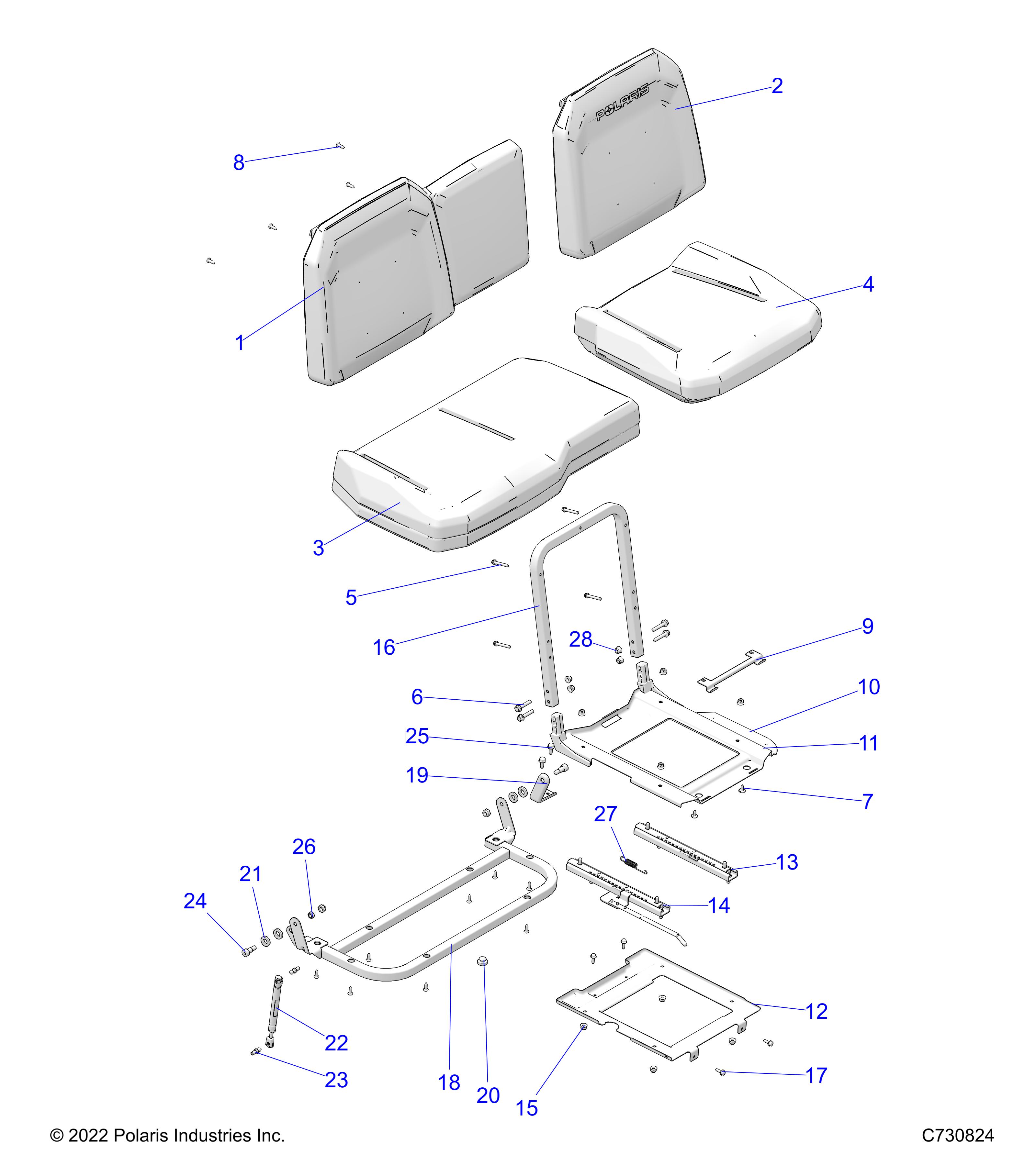 Part Number : 2691809 ASM-SEAT BTM 40 BLACK