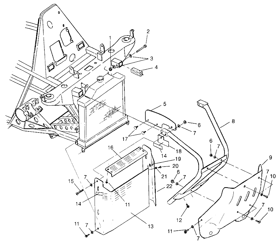 Foto diagrama Polaris que contem a peça 5432398-070