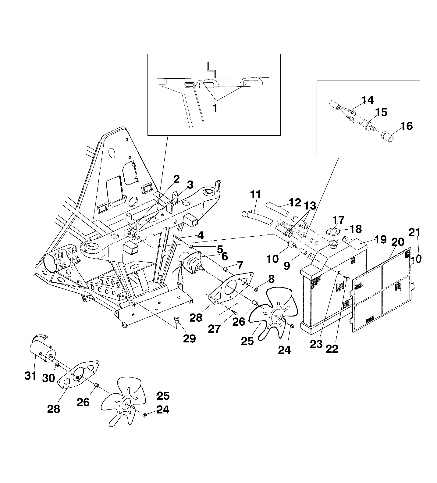 Part Number : 2460515 HARNESS FAN/THERM.SWITCH