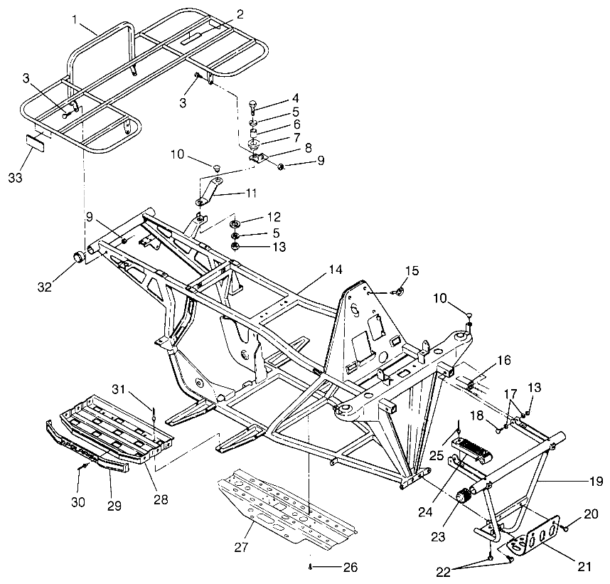 Part Number : 1040493-067 FRAME MAIN BLK.